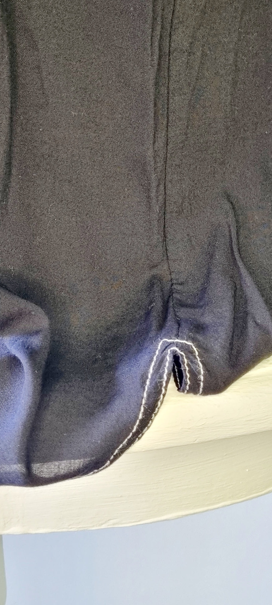 Zara Woman - Black long sleeve shirt with striking white stitching