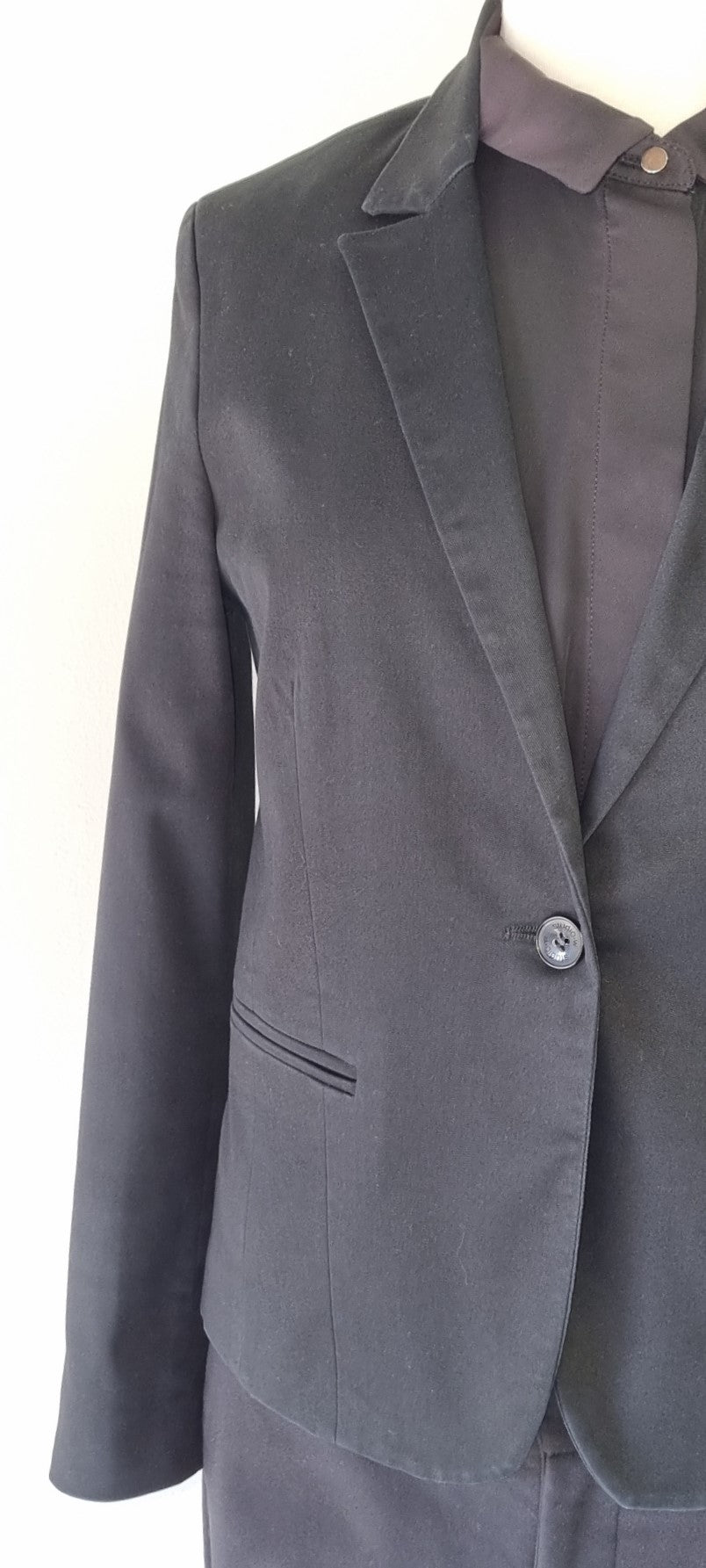 Studio w - Black collared single button blazer