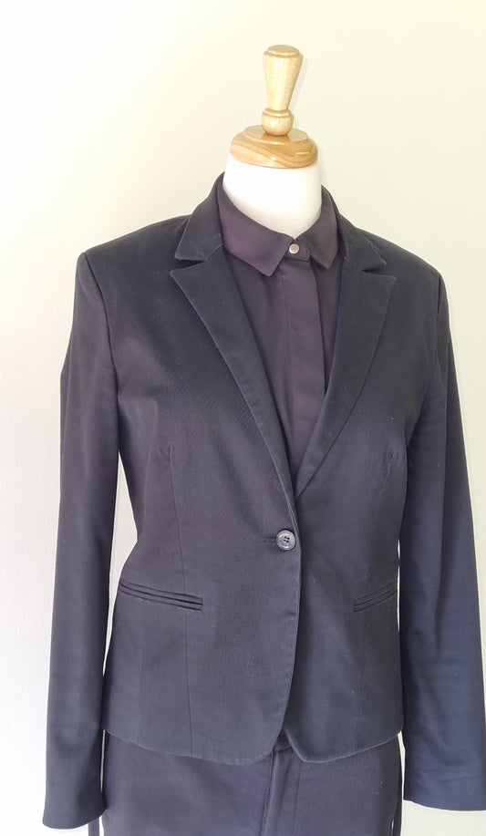 Studio w - Black collared single button blazer
