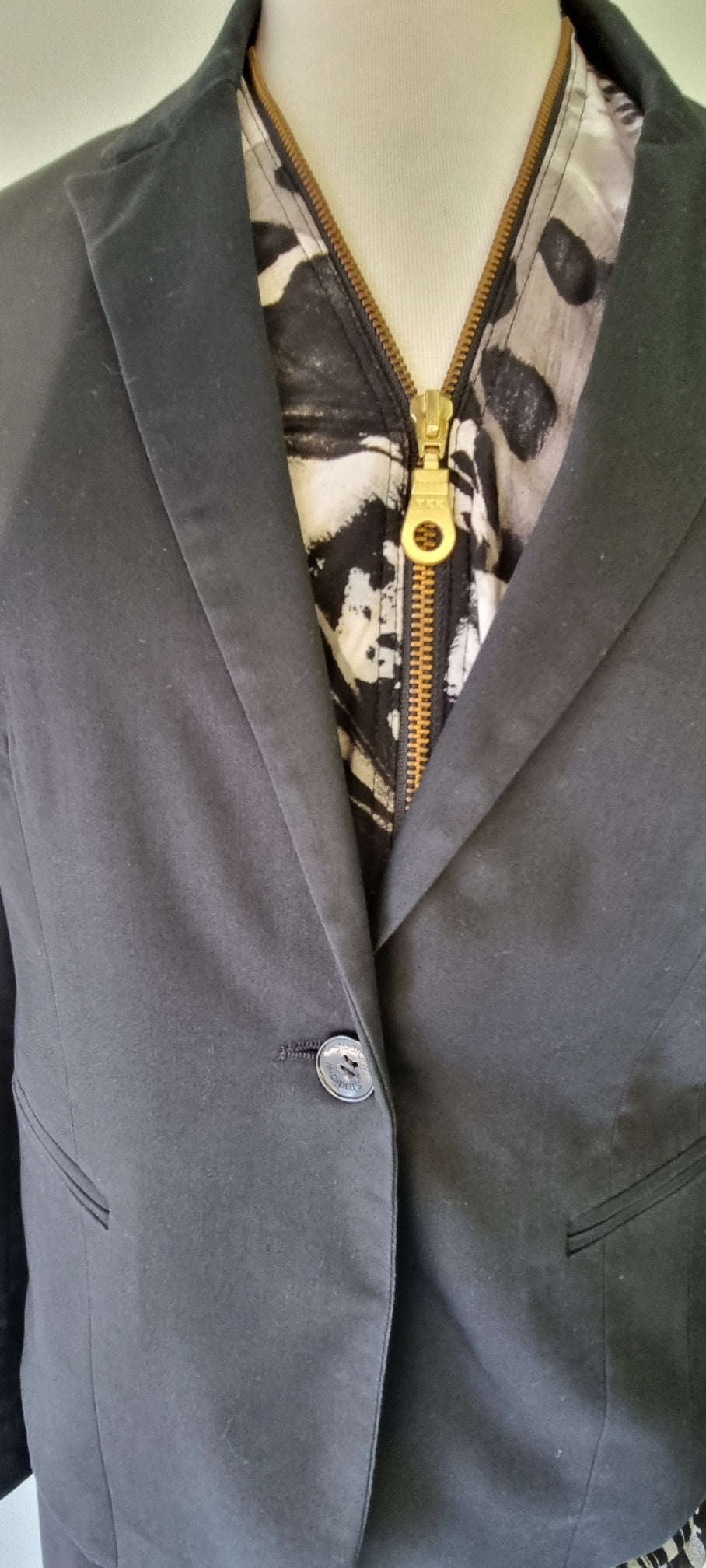 Studio w - Black collared single button blazer