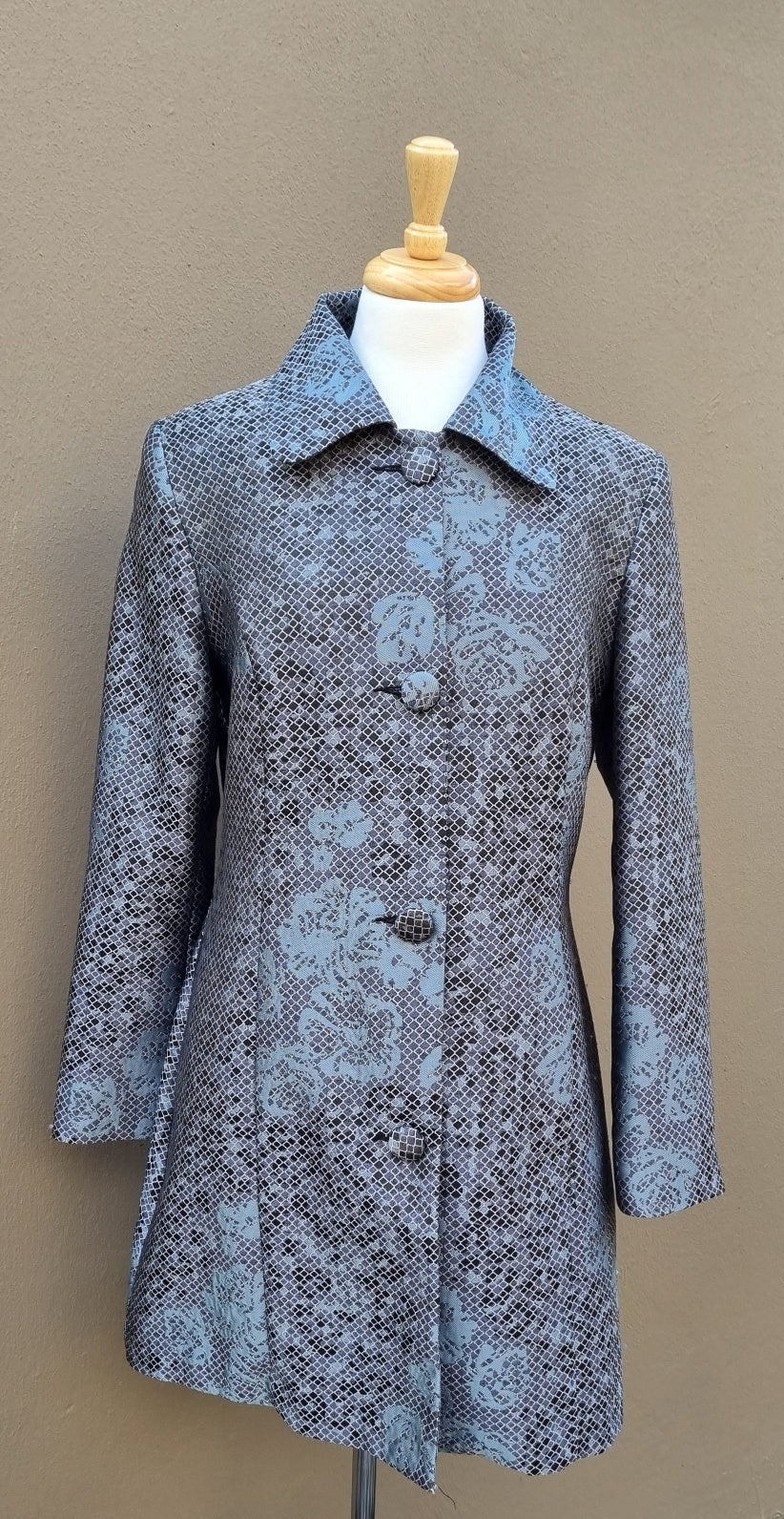Jixi - Light turquoise and grey winter coat