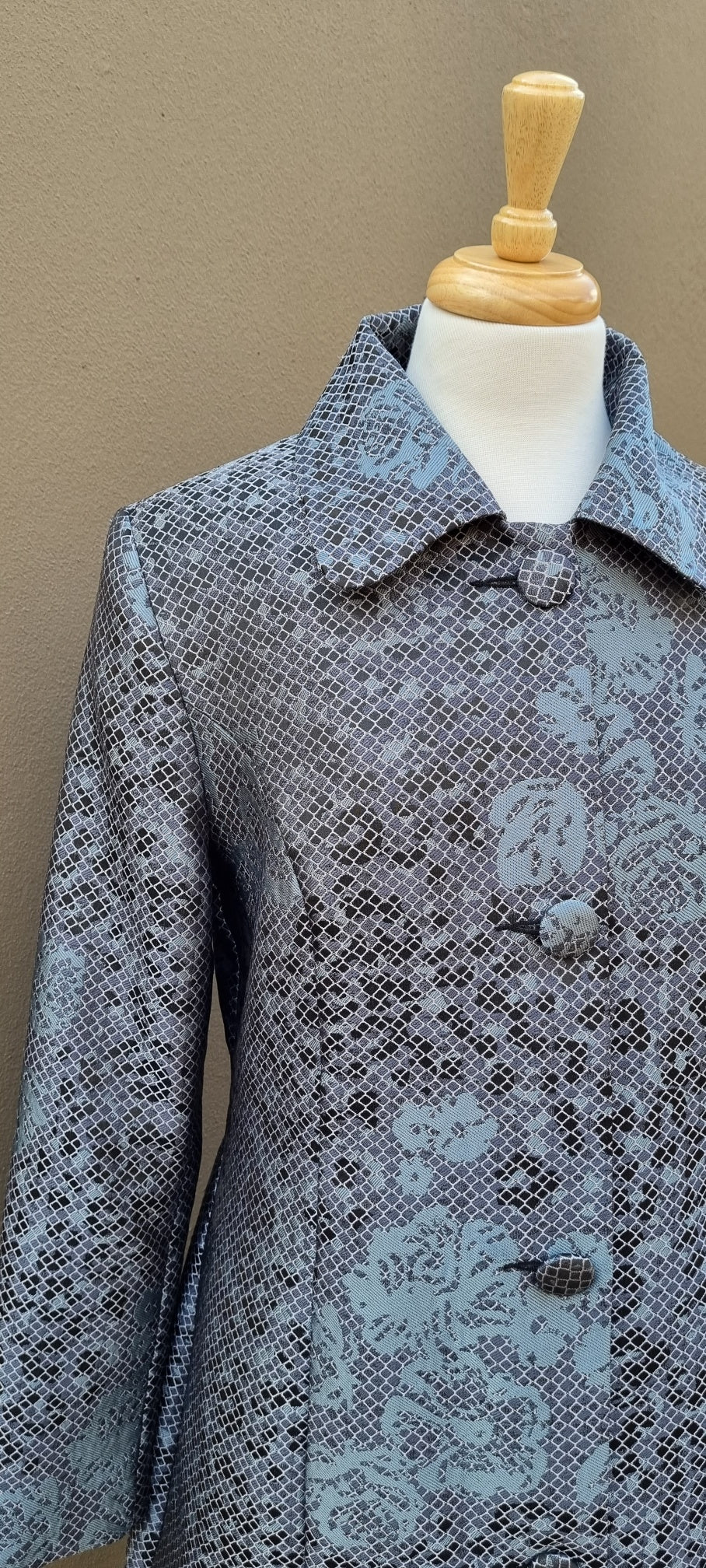 Jixi - Light turquoise and grey winter coat