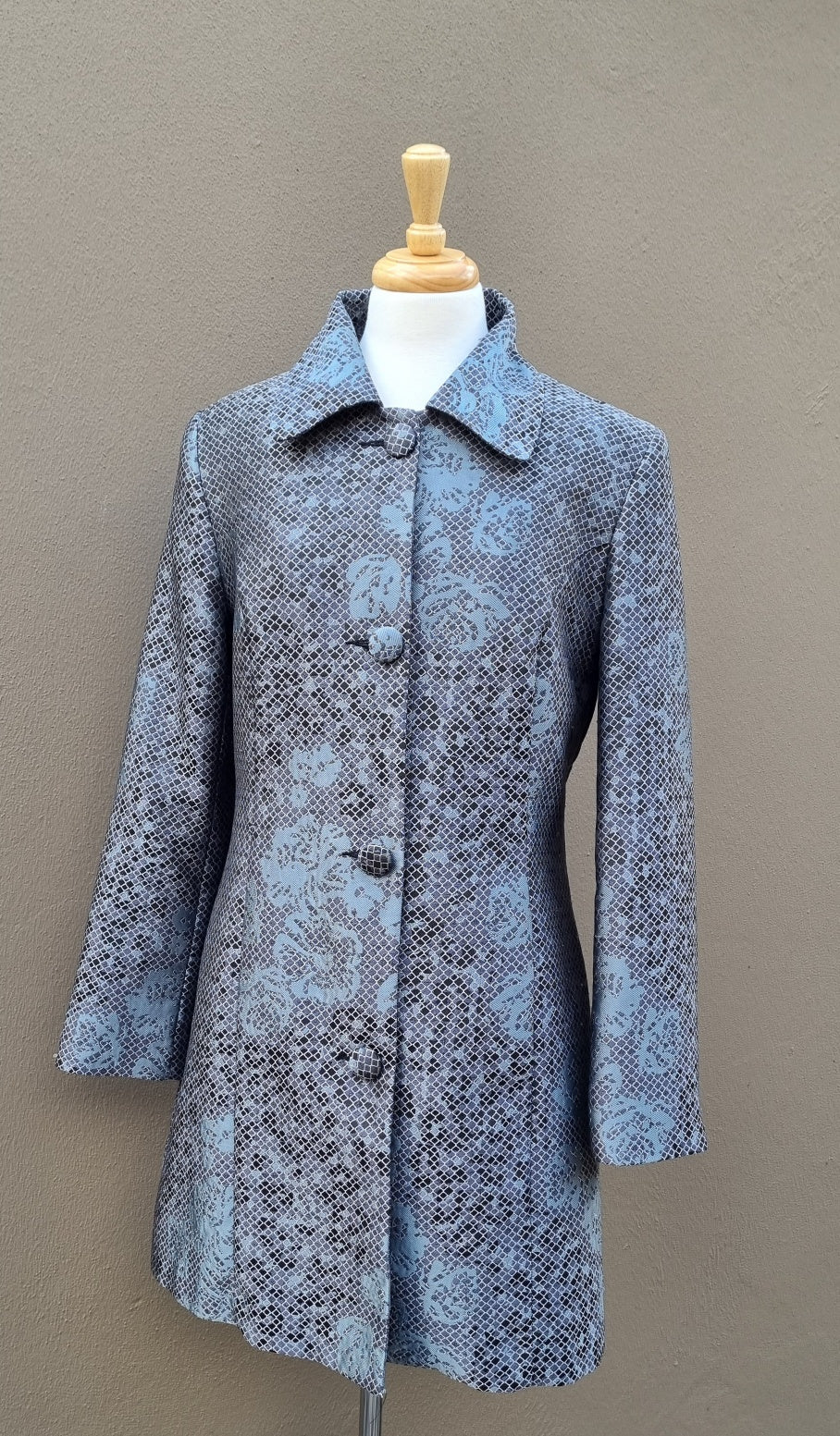 Jixi - Light turquoise and grey winter coat