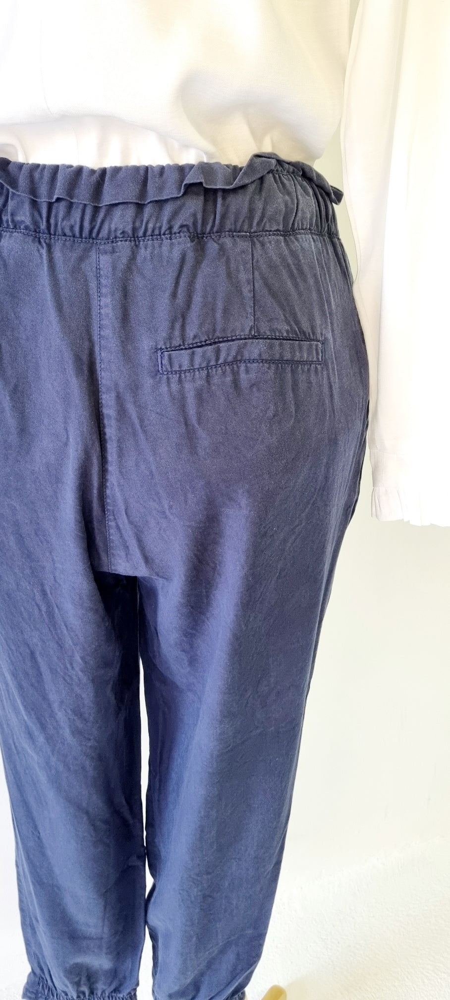 Edition - Dark blue relaxed wide leg trousers