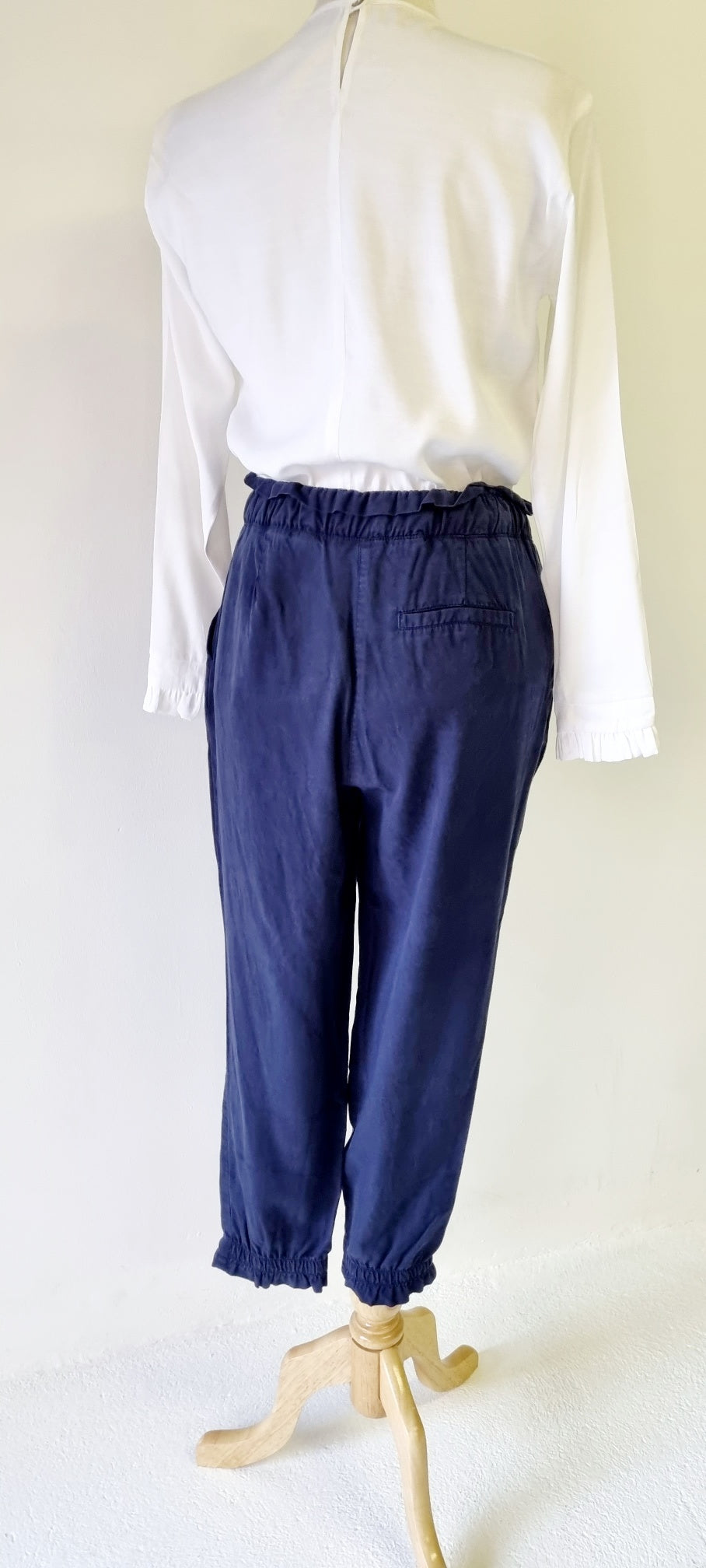 Edition - Dark blue relaxed wide leg trousers