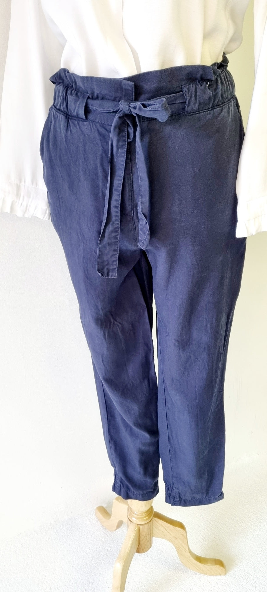 Edition - Dark blue relaxed wide leg trousers