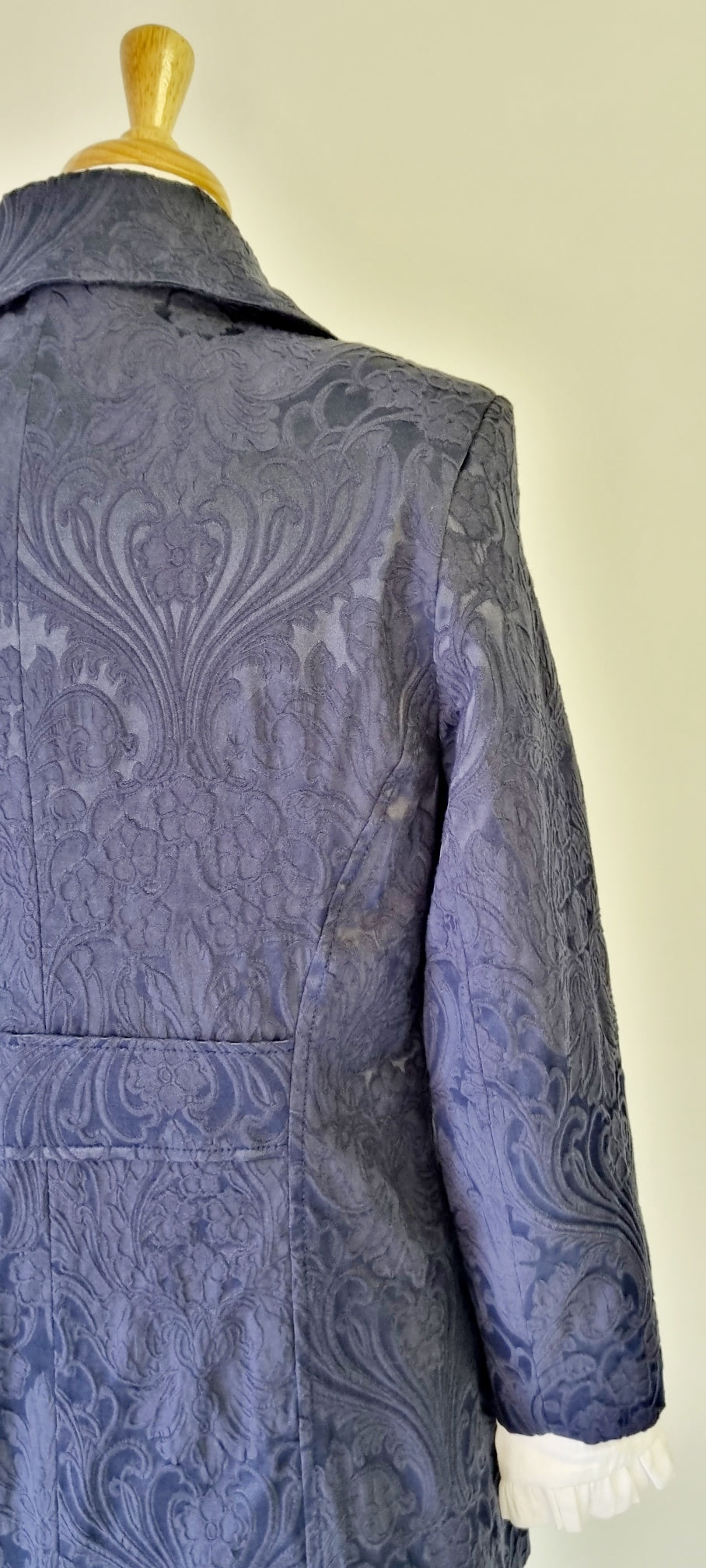 Studio w - Blue patterned double breasted coat