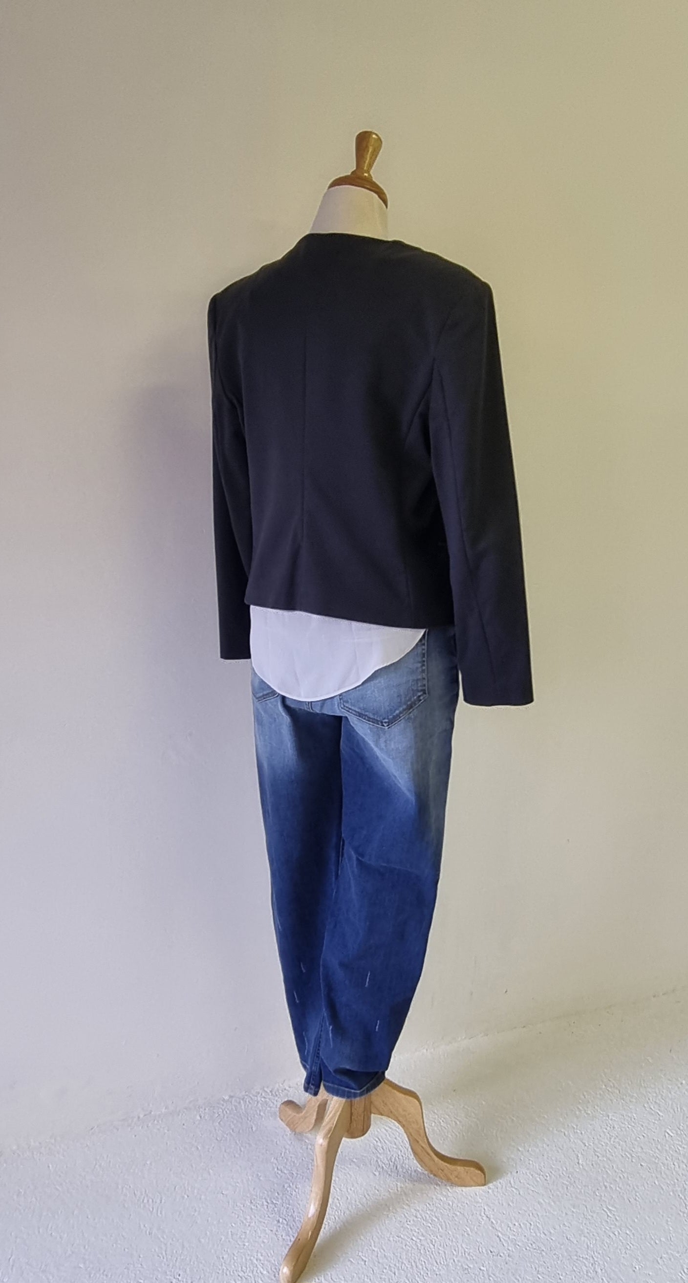 Forever New - Blue blazer with side pocket embellished zips