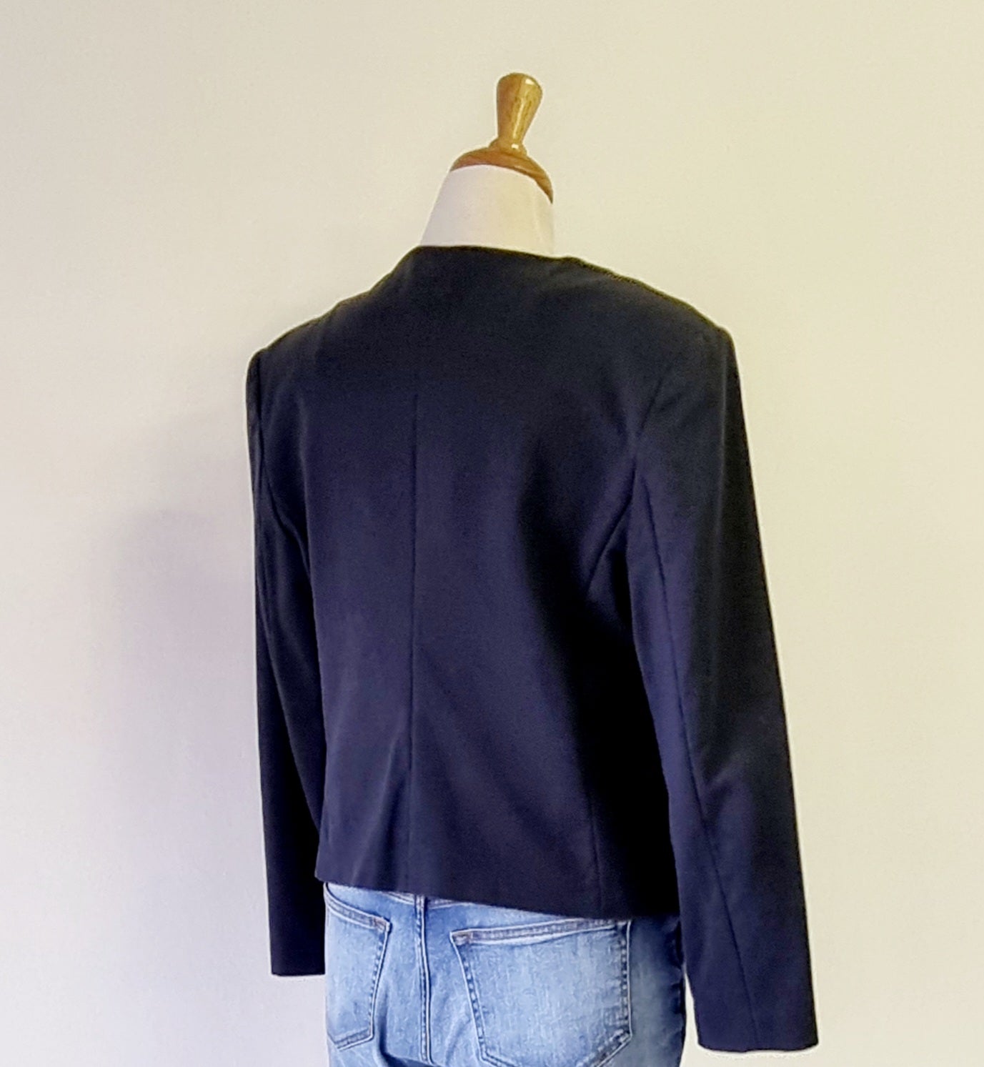 Forever New - Blue blazer with side pocket embellished zips