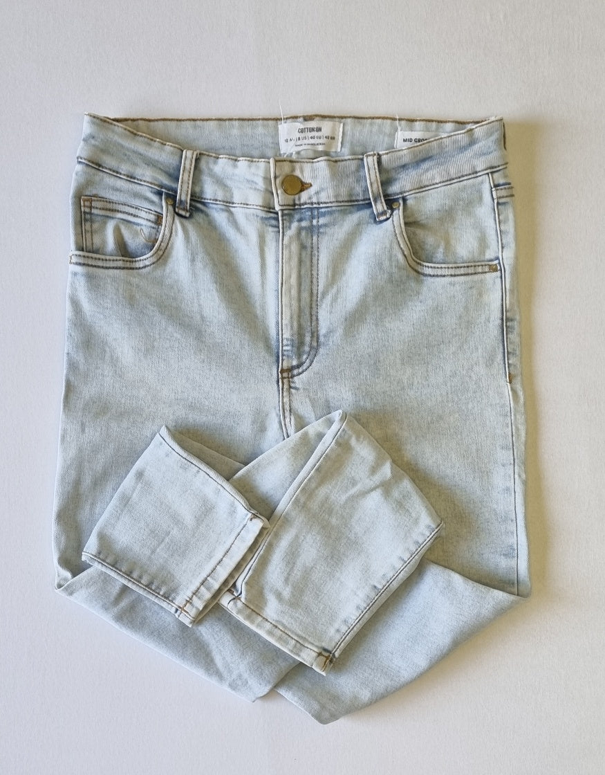 Cotton On - Light blue mid cropped skinny jeans