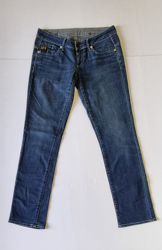 G Star Originals - Raw denim hi-lo waisted straight leg signature denim