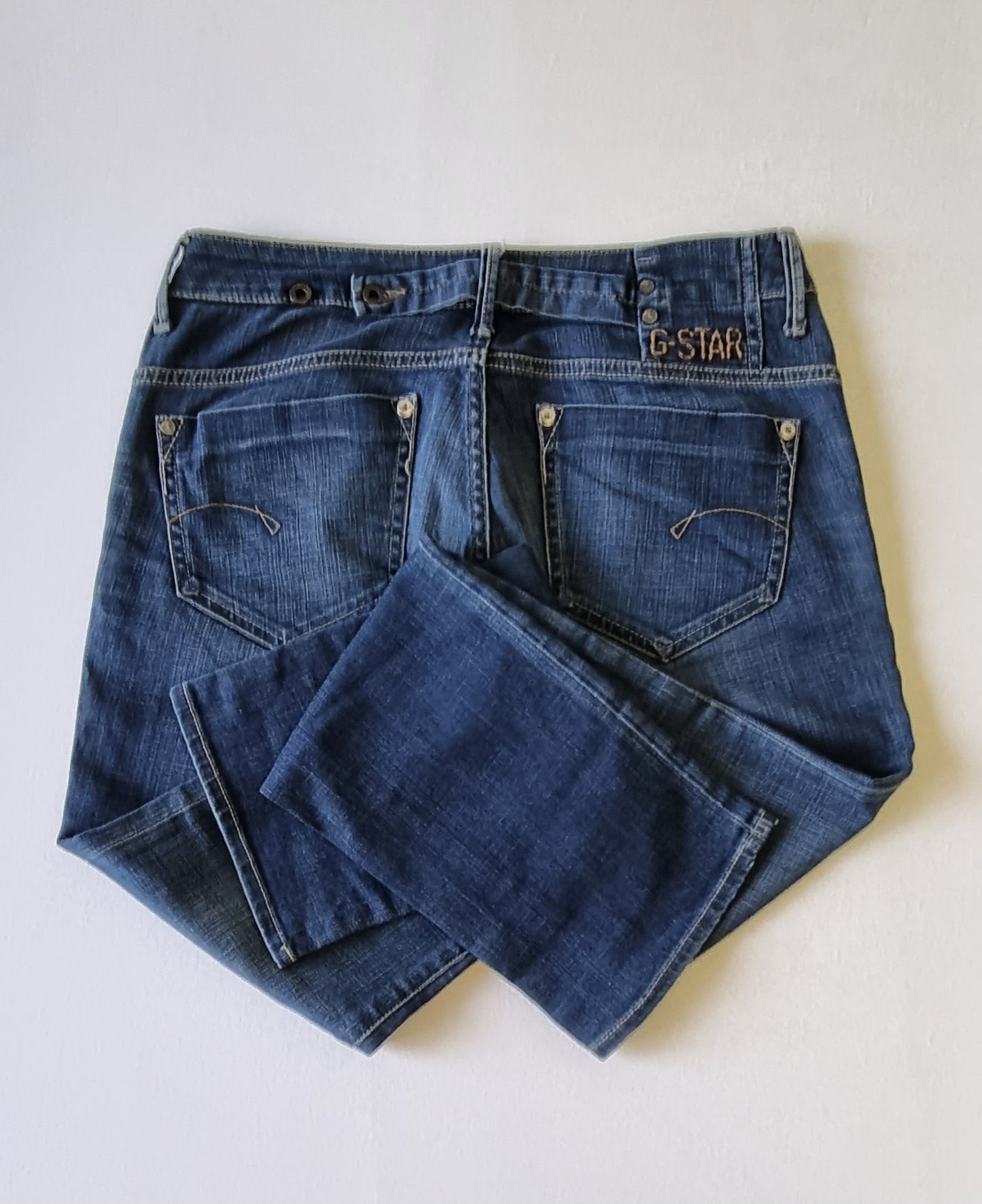 G Star Originals - Raw denim hi-lo waisted straight leg signature denim