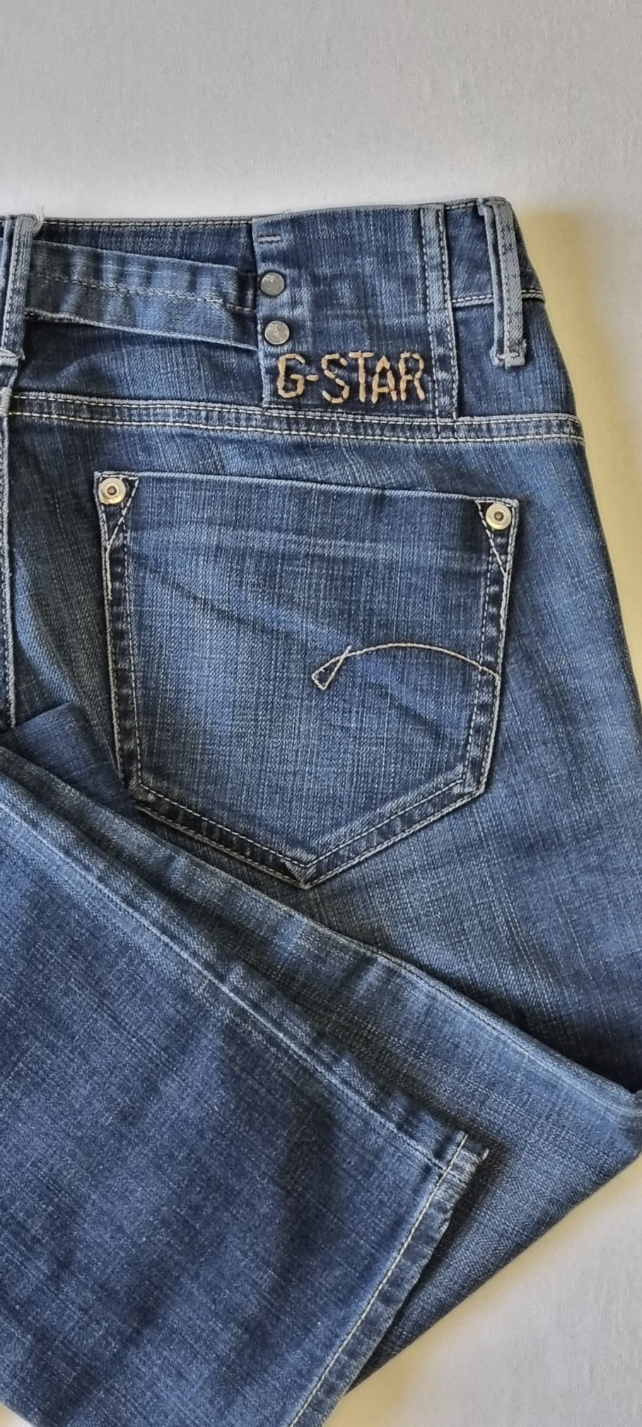 G Star Originals - Raw denim hi-lo waisted straight leg signature denim