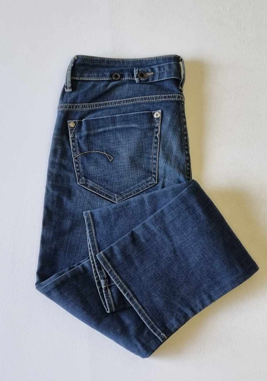 G Star Originals - Raw denim hi-lo waisted straight leg signature denim