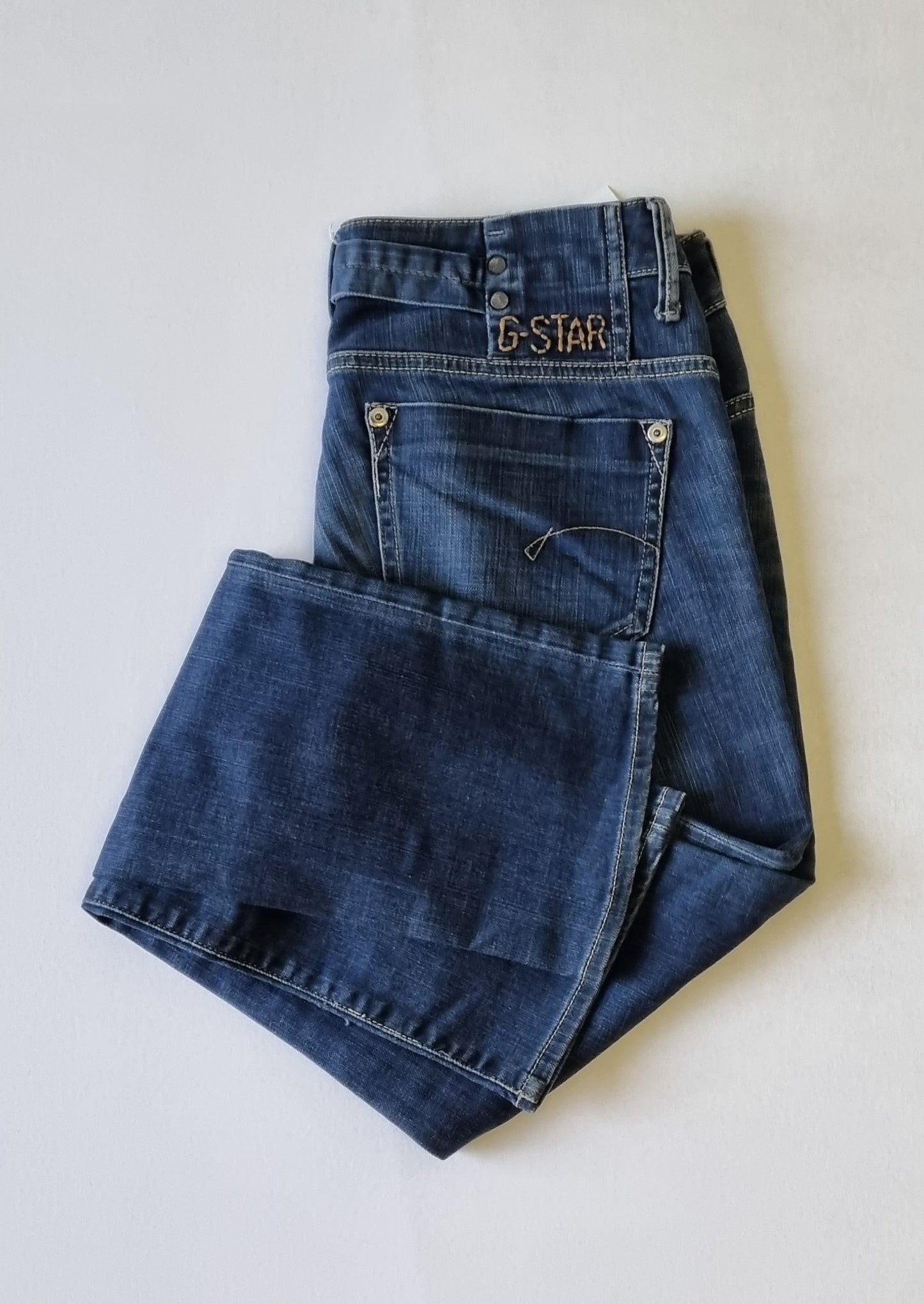 G Star Originals - Raw denim hi-lo waisted straight leg signature denim