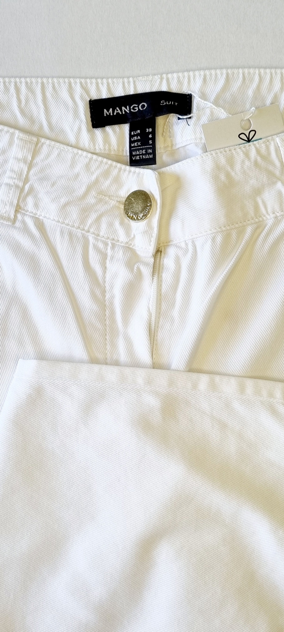 Mango Suit - White relaxed fit suit denim