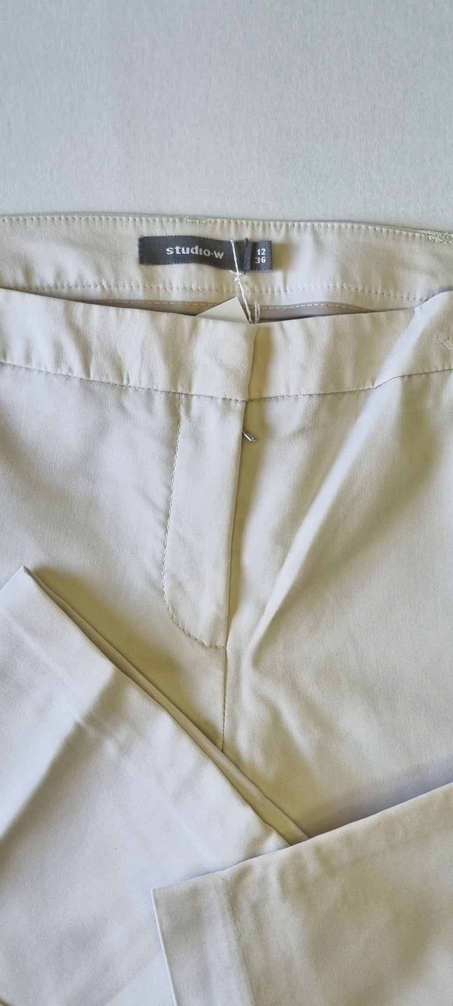 Studio w - Beige straight legged trousers