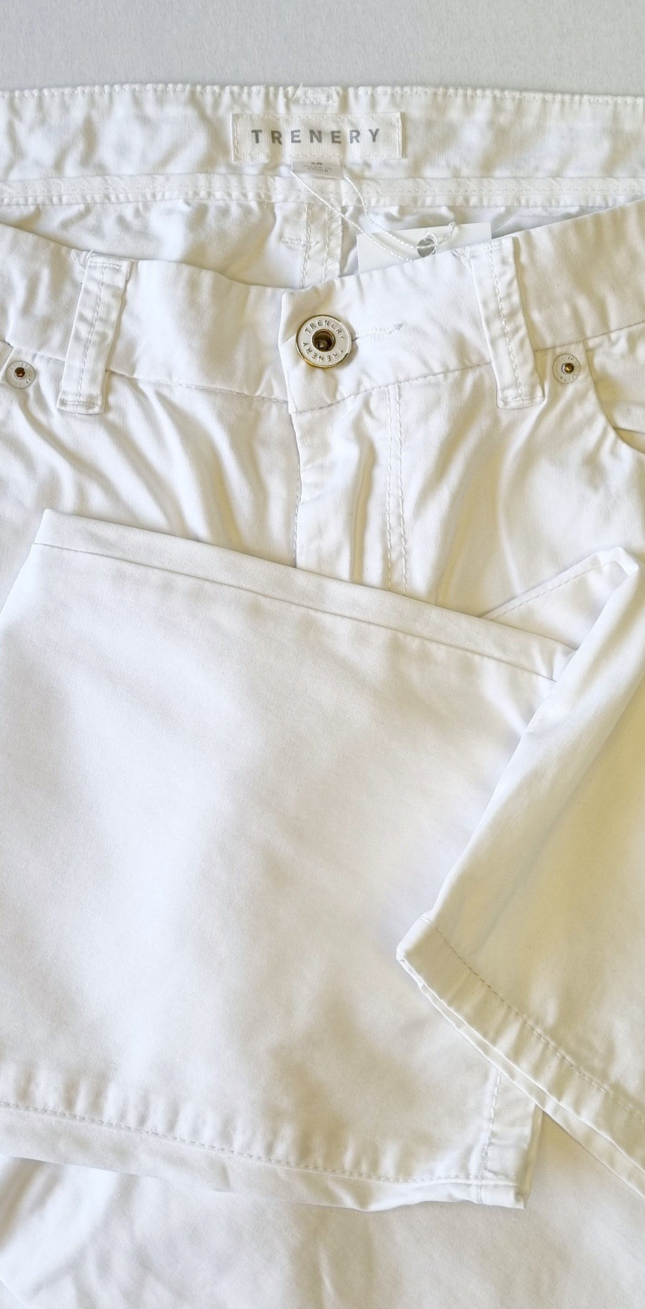 Trenery - White straight legged chino trousers