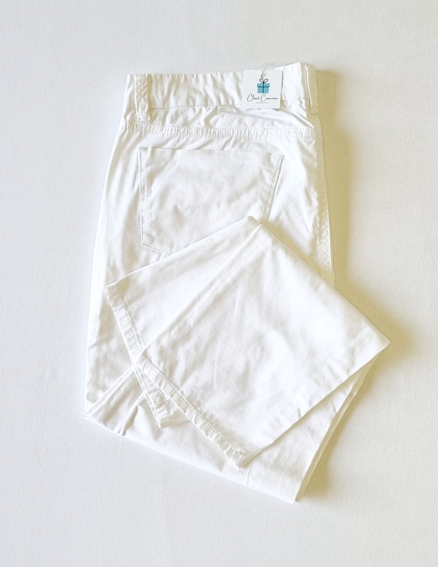 Trenery - White straight legged chino trousers