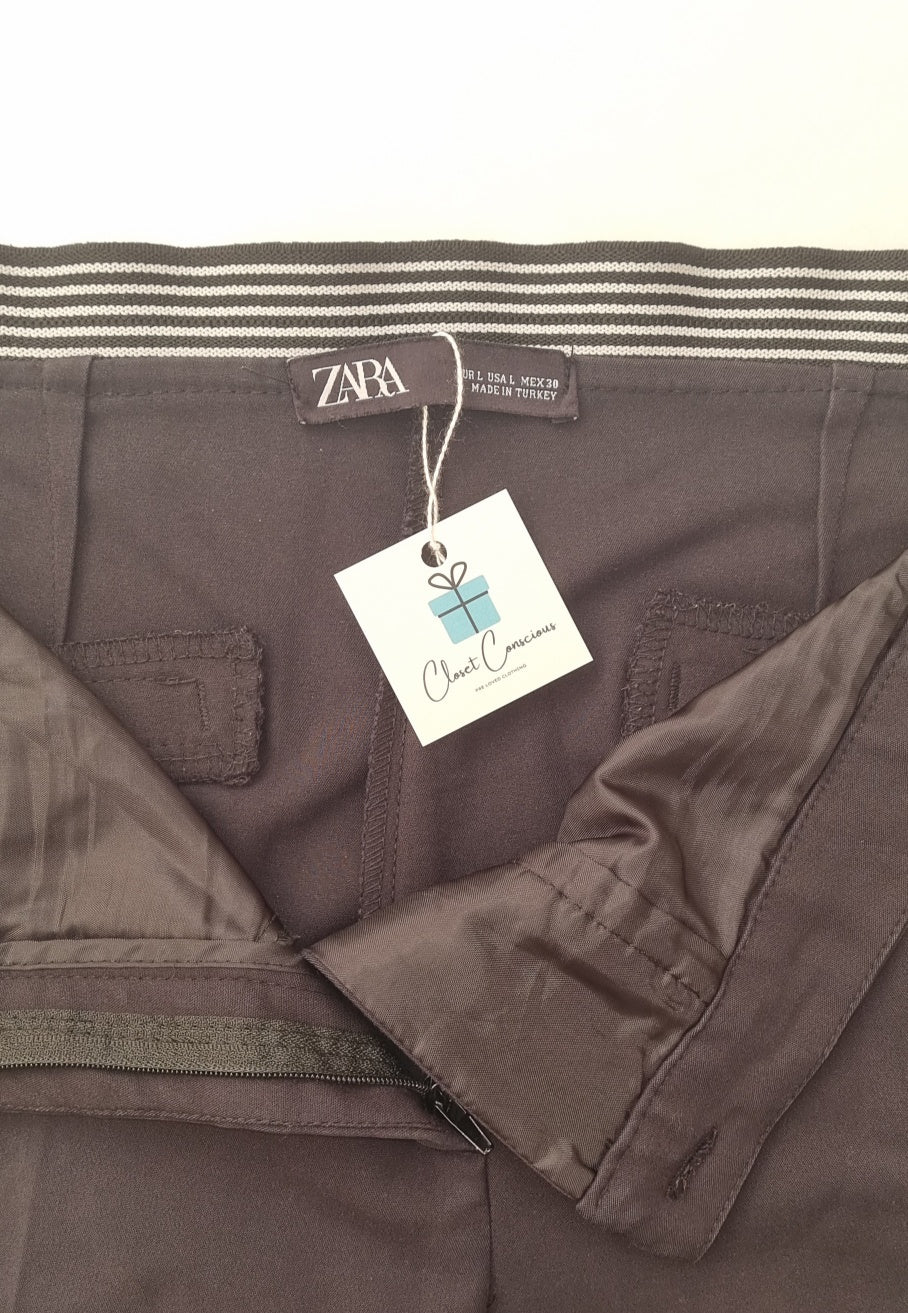 Zara - Black elastic waistband dress pants