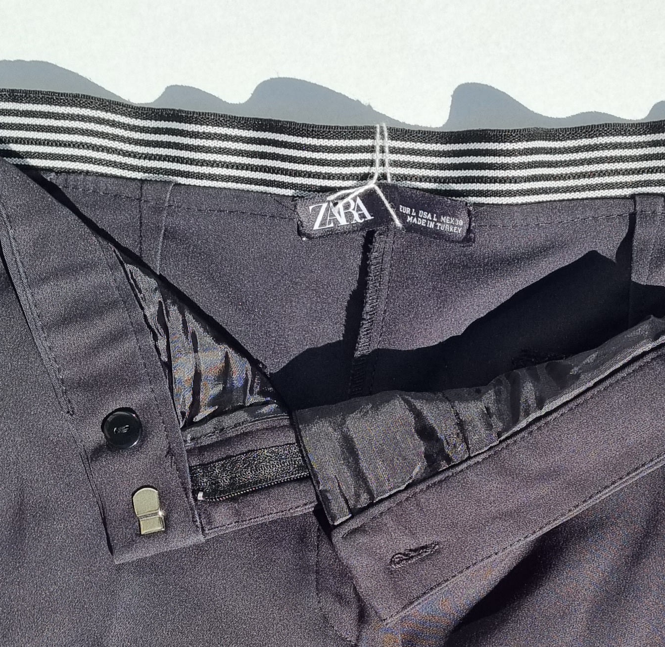 Zara - Black elastic waistband dress pants