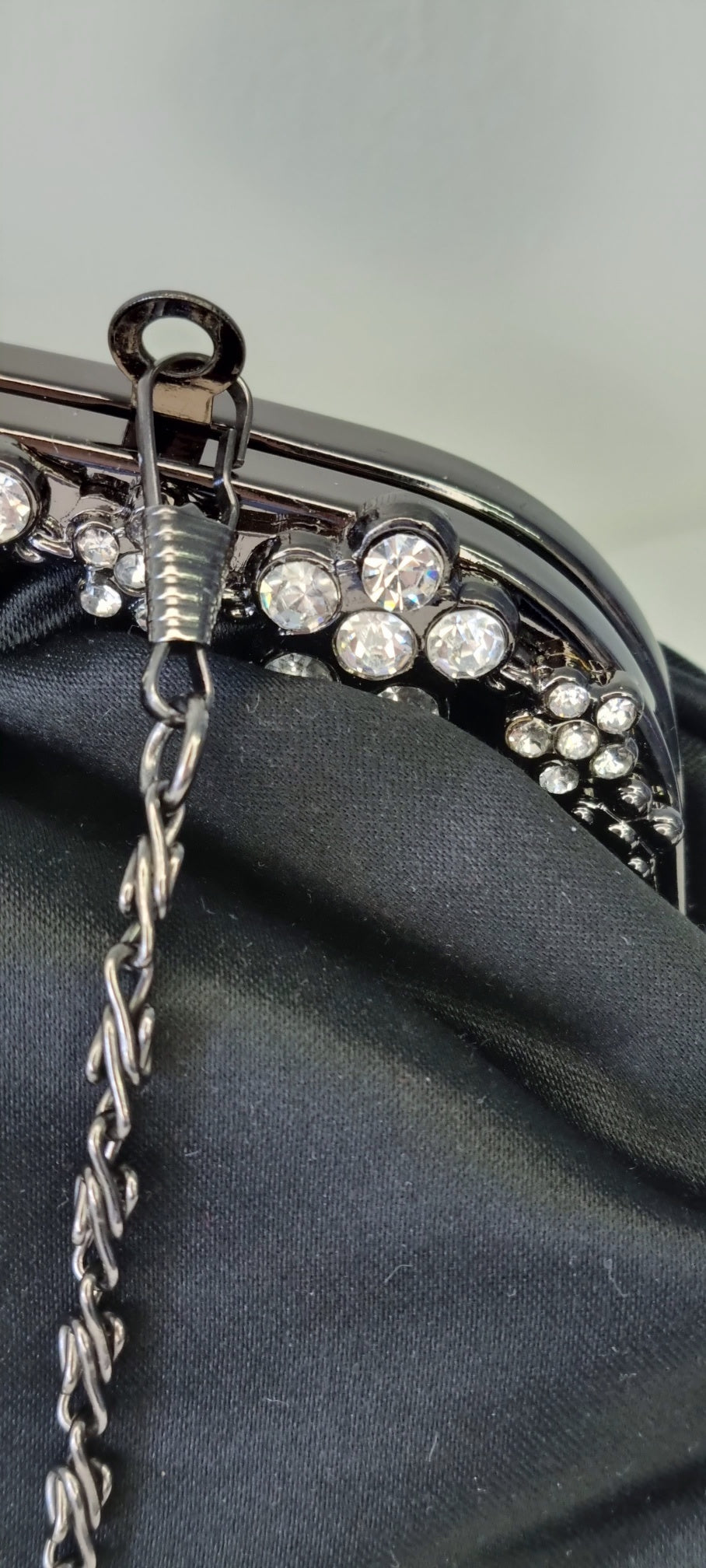 No Brand - Black Satin Evening Clutch Bag