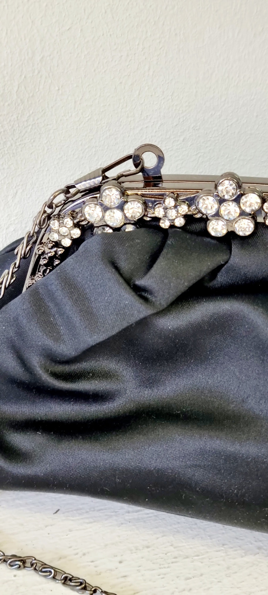 No Brand - Black Satin Evening Clutch Bag