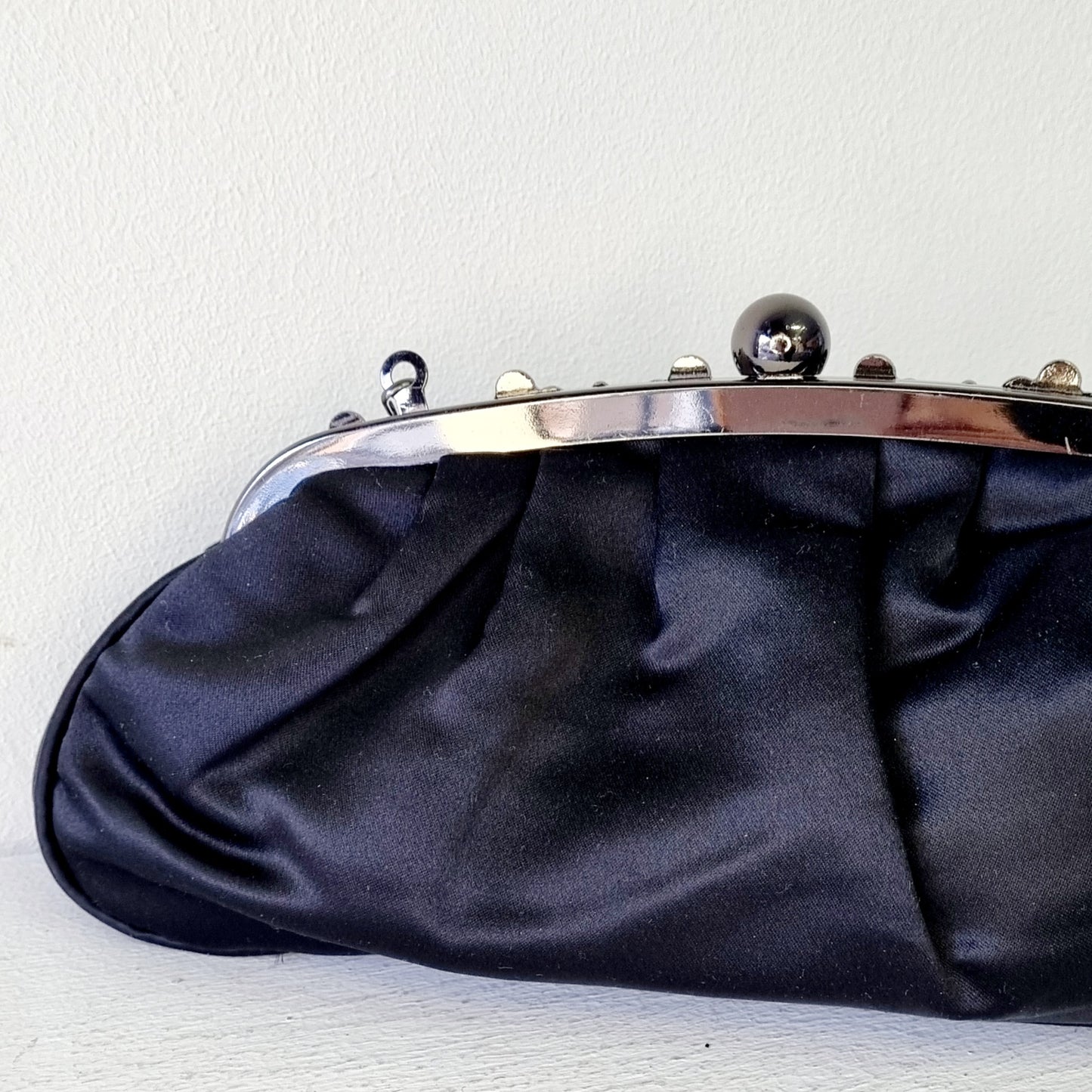 No Brand - Black Satin Evening Clutch Bag