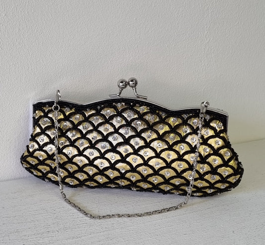 No Brand - Black & Gold clutch bag