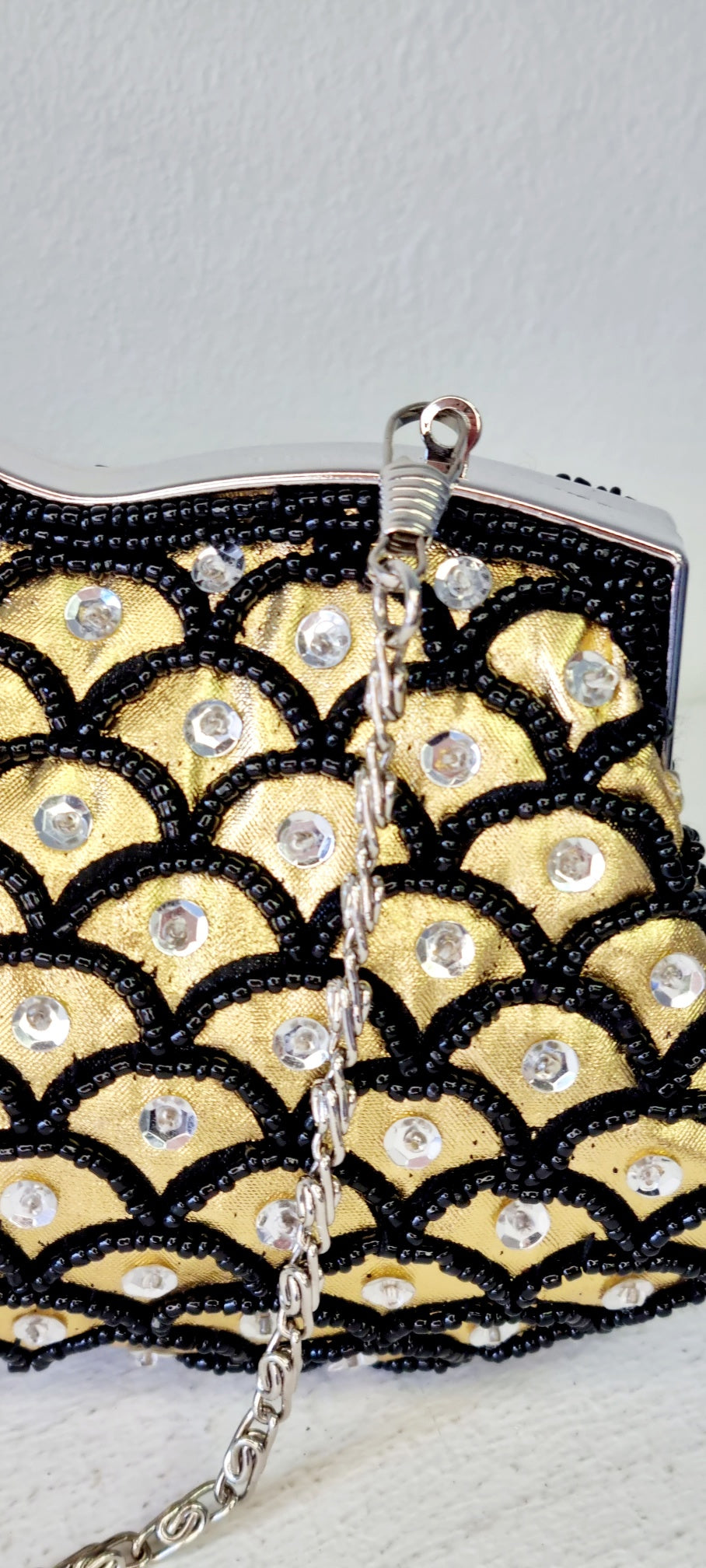 No Brand - Black & Gold clutch bag
