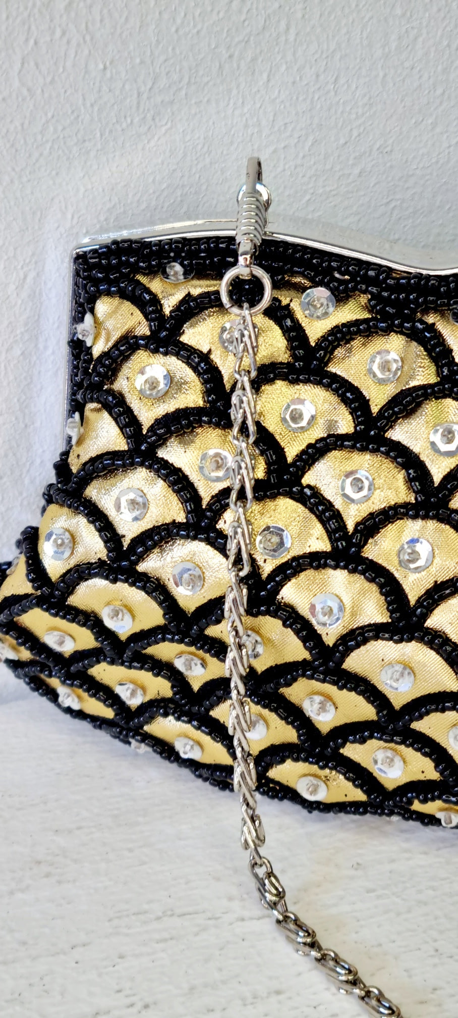 No Brand - Black & Gold clutch bag