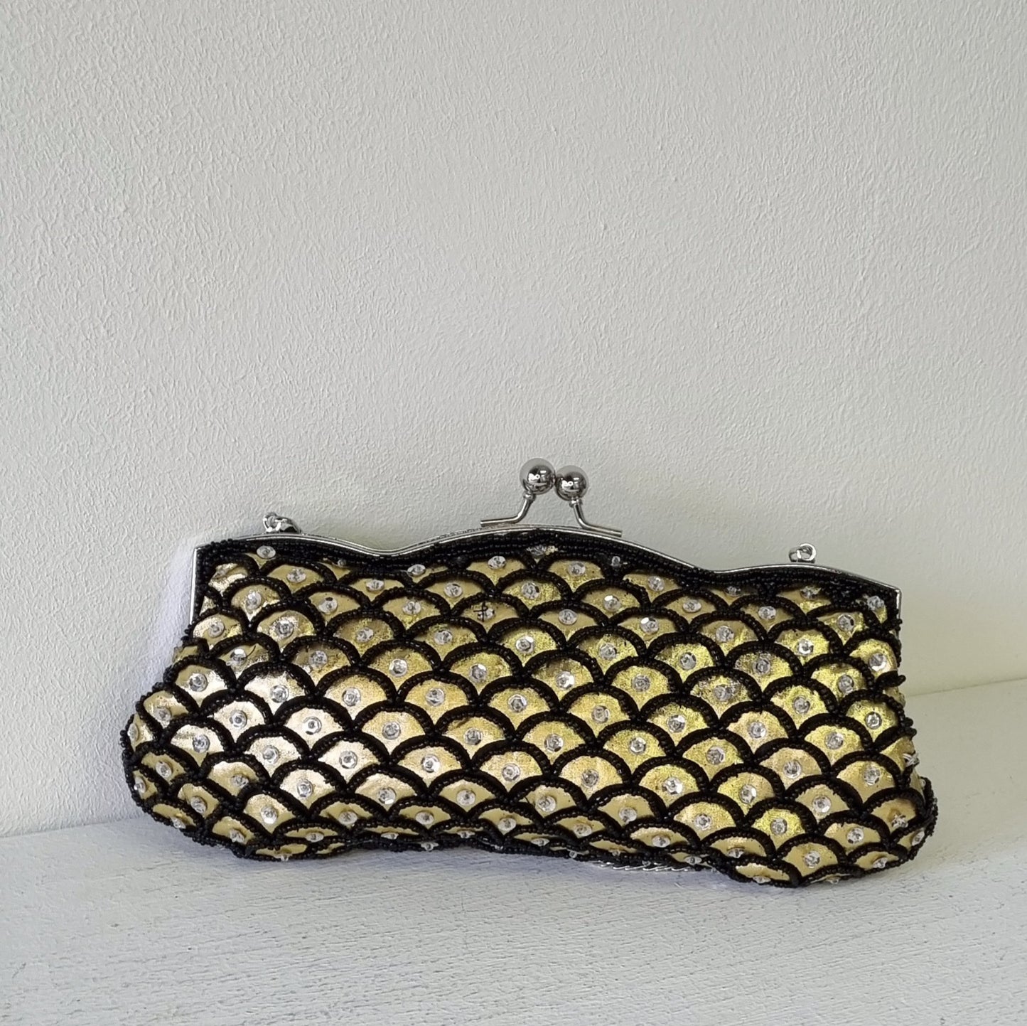 No Brand - Black & Gold clutch bag