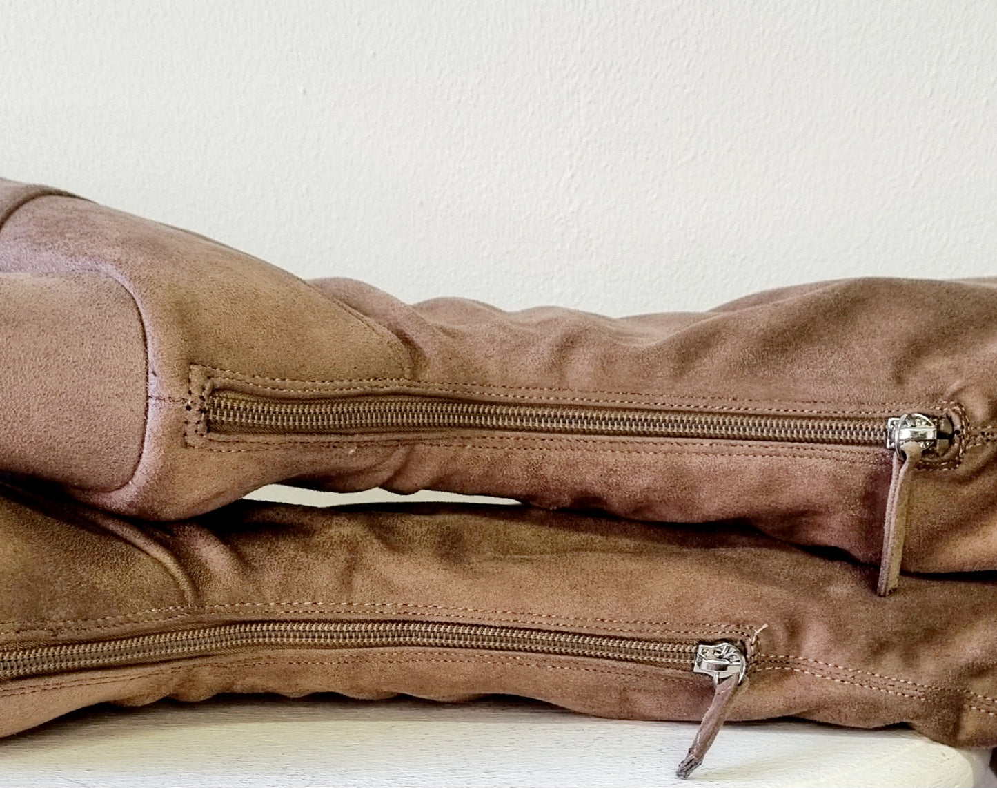 Emotions - Light Brown Thigh Hi Square Heeled Boots