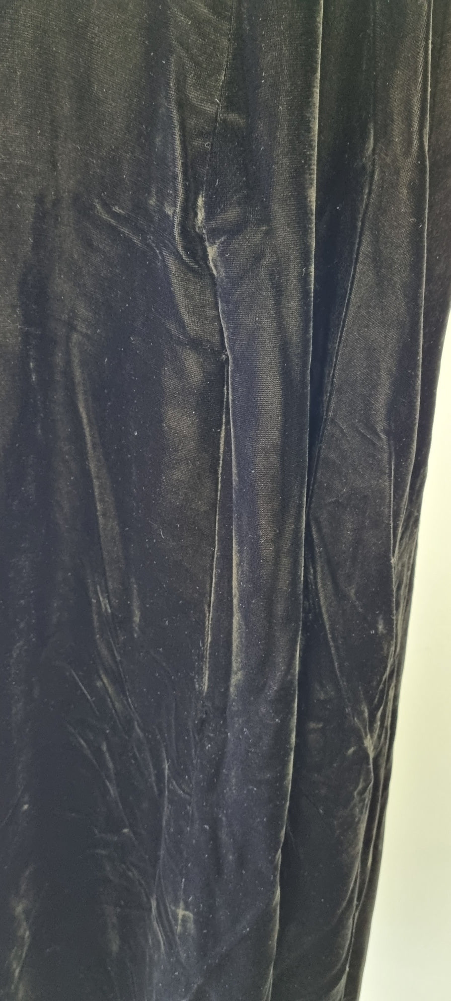 Cape - Black Velvet Lined Cape With Collar and Hook Neck Tie