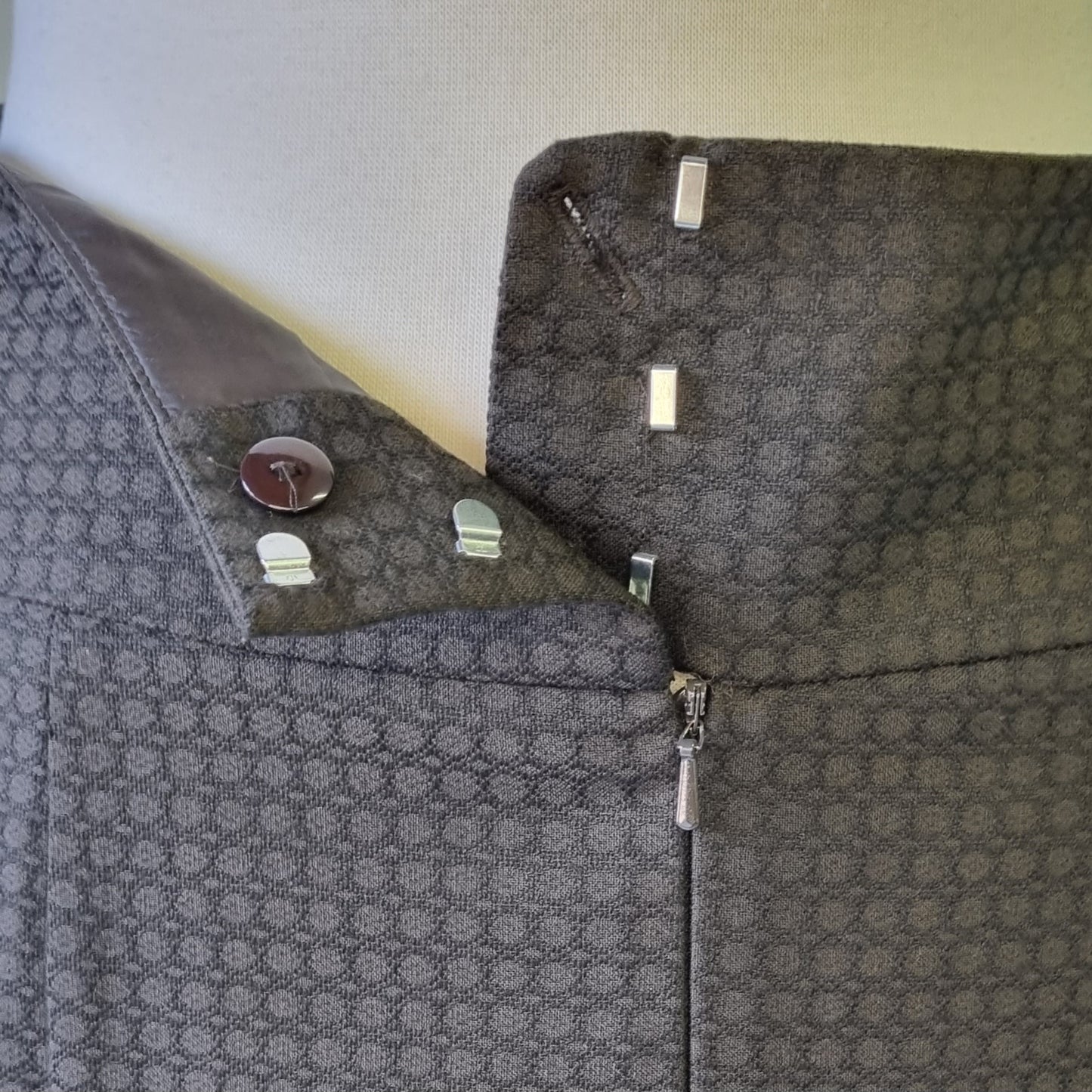 Next - Dark brown patterned tailored knee length skirt