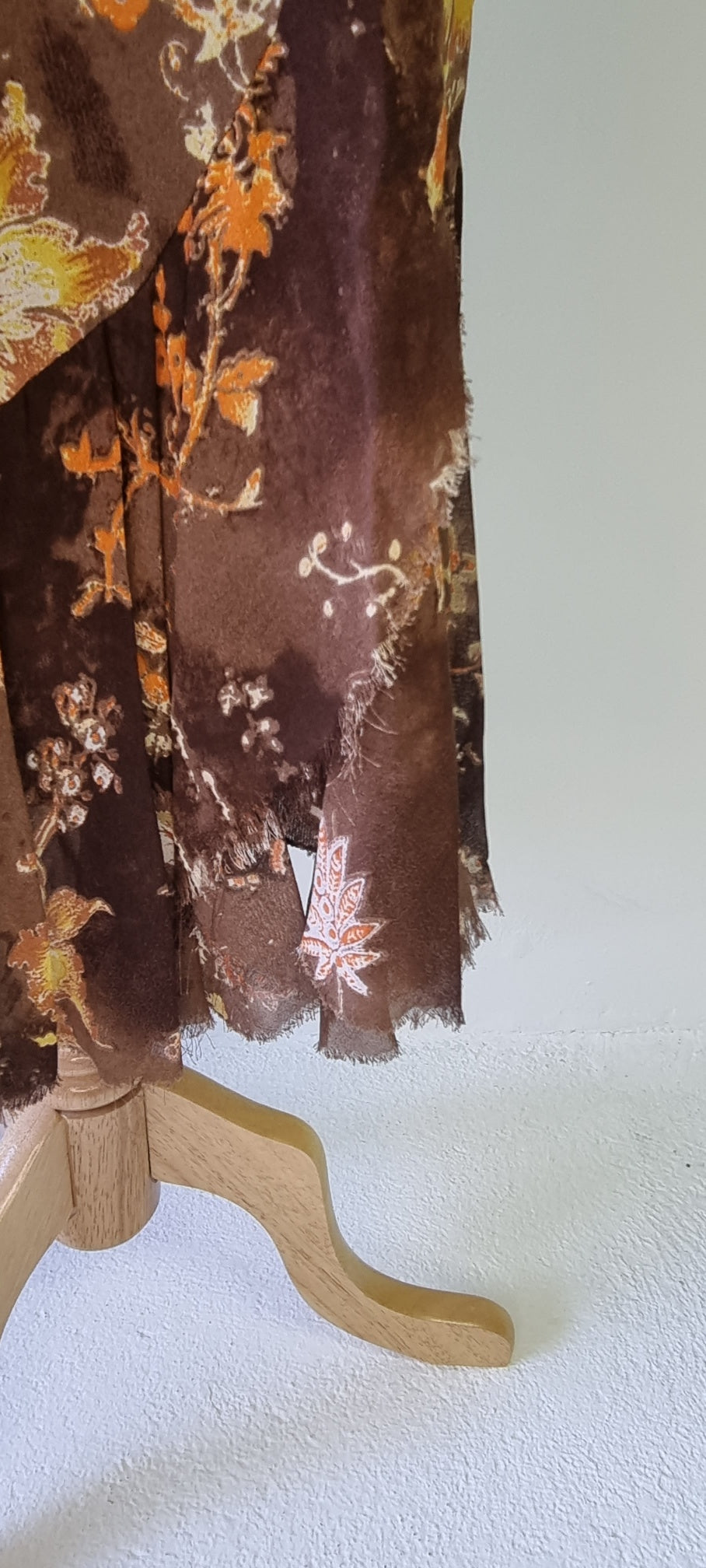 Jelli Bean - Brown, Yellow and Orange 2-piece Maxi Skirt Set