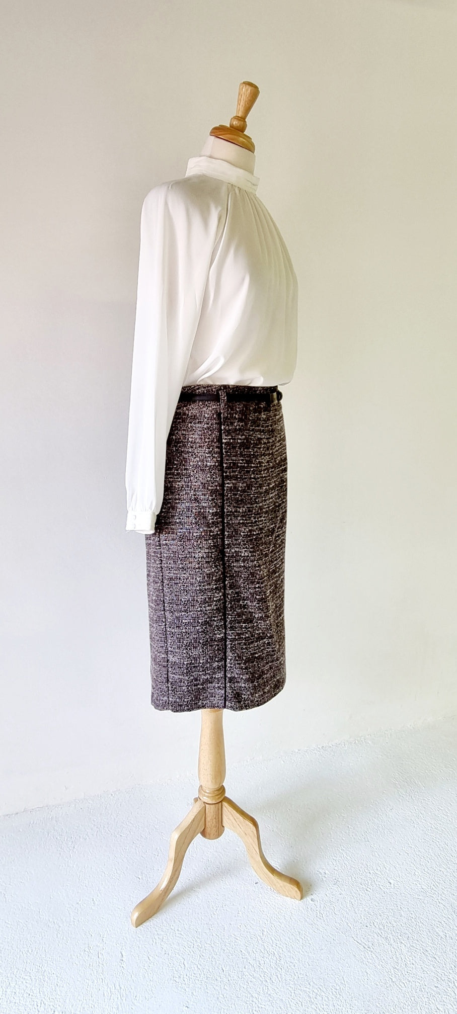 Daniel Hechter Paris - Brown & Beige mottled knee length skirt