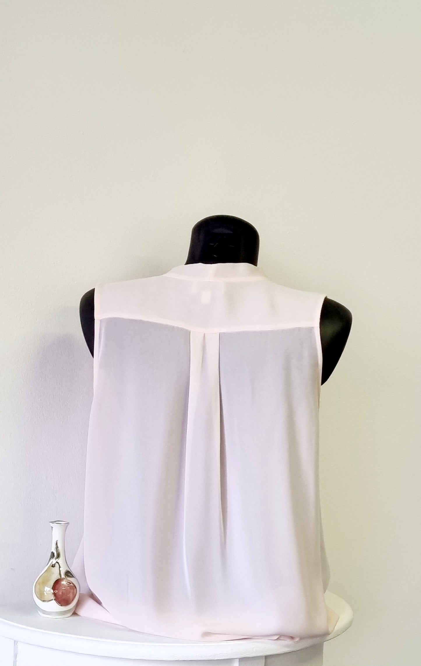 Witchery - Pink Sleeveless Hi-Lo Front Cross Over Blouse