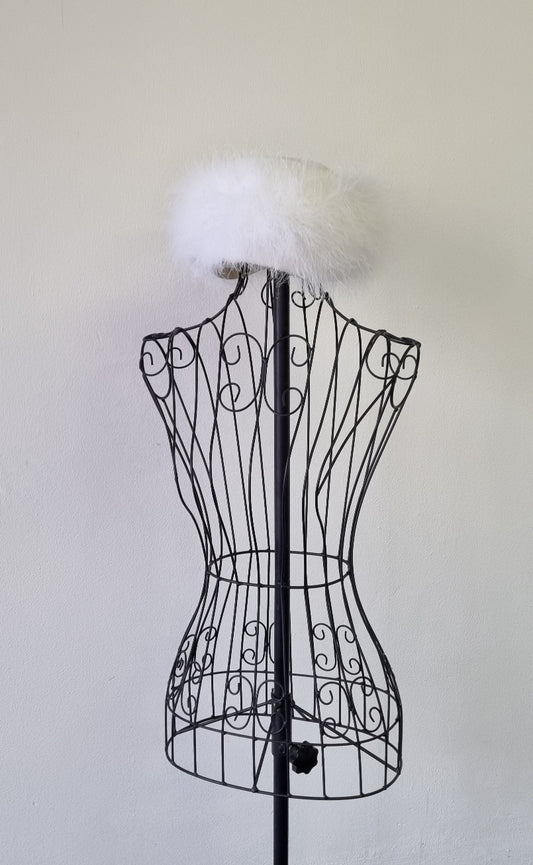 Vintage Feathered  Pillbox Hat