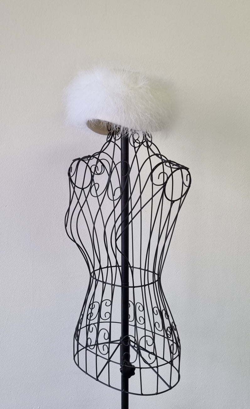 Vintage Feathered  Pillbox Hat