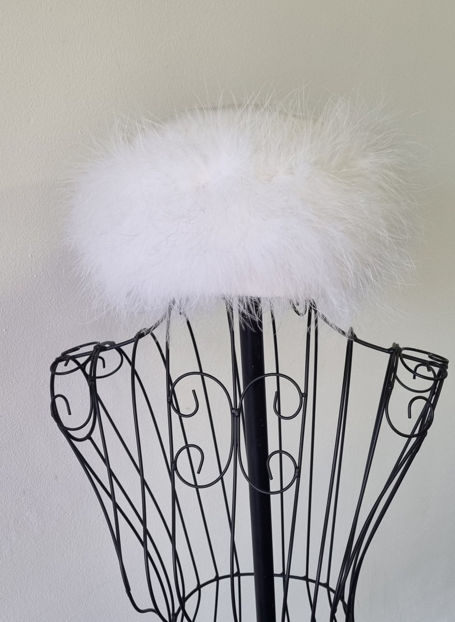 Vintage Feathered  Pillbox Hat