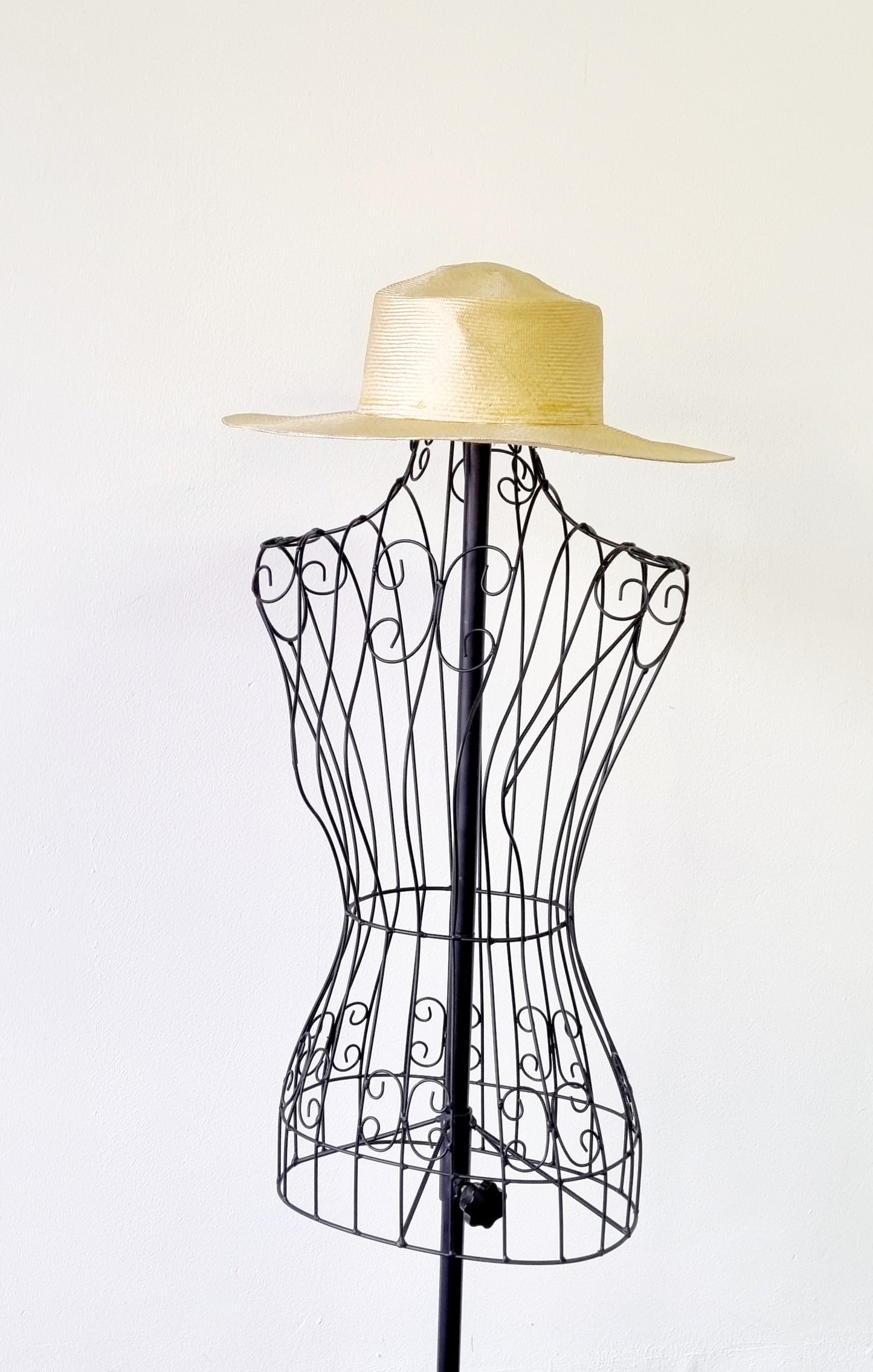Vintage Straw Boater Hat