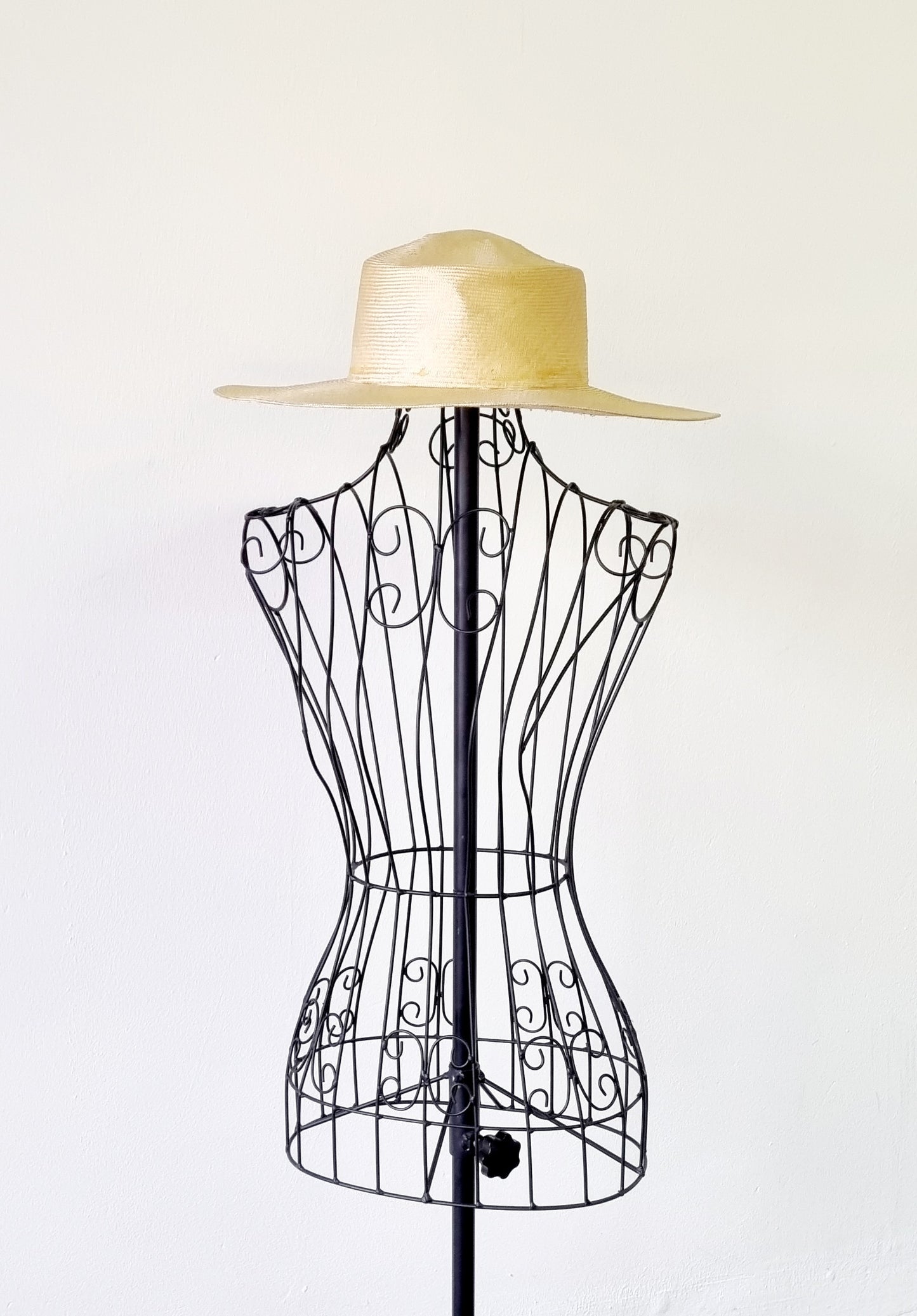 Vintage Straw Boater Hat