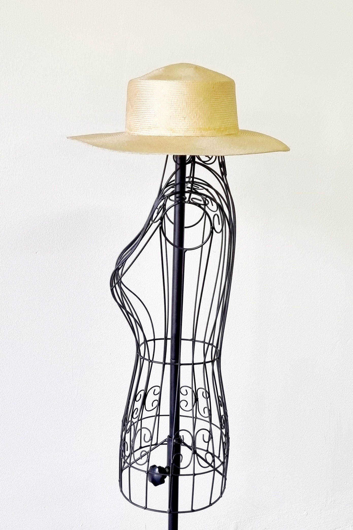 Vintage Straw Boater Hat