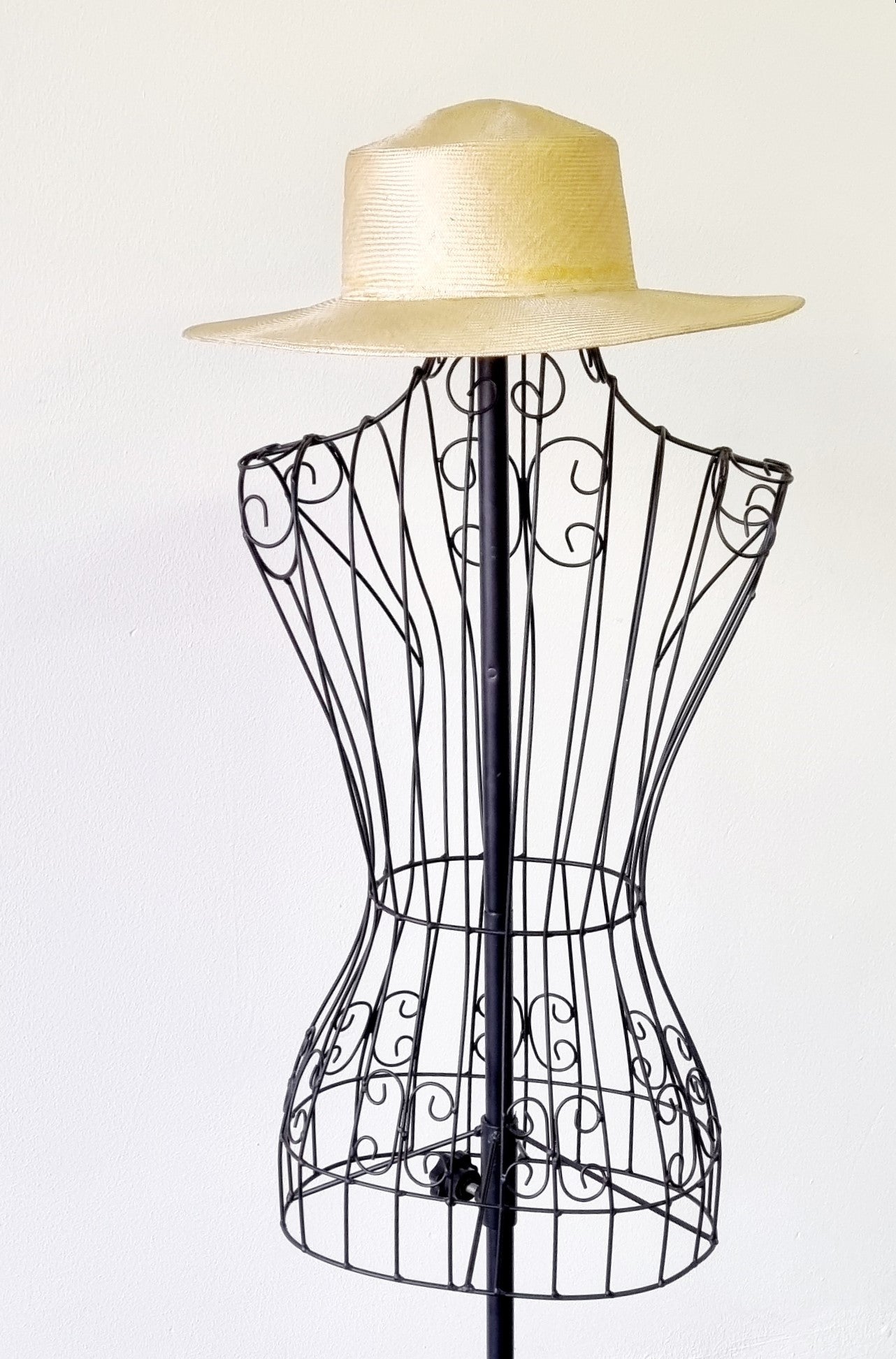 Vintage Straw Boater Hat