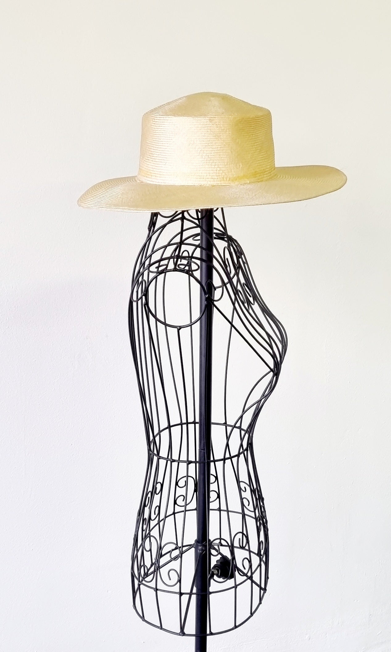 Vintage Straw Boater Hat