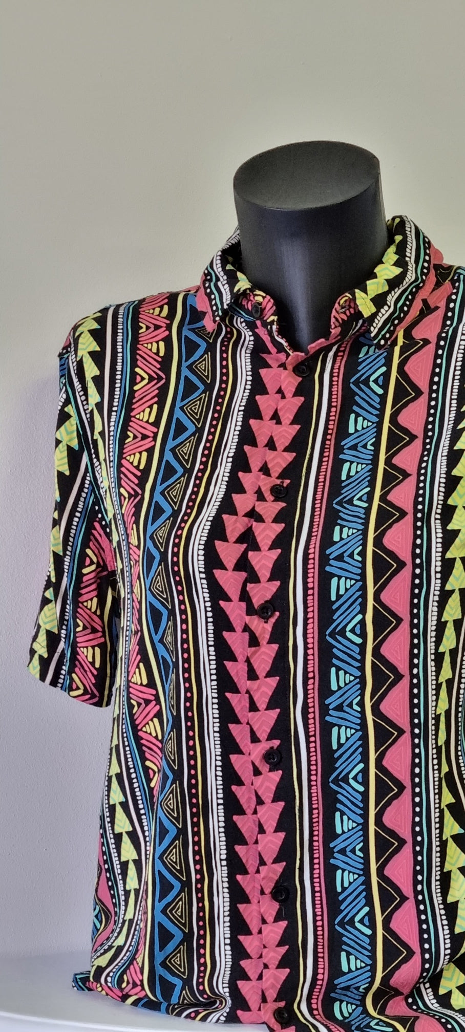 RT - Geo Patterned Relaxed Short Sleeve Shirt