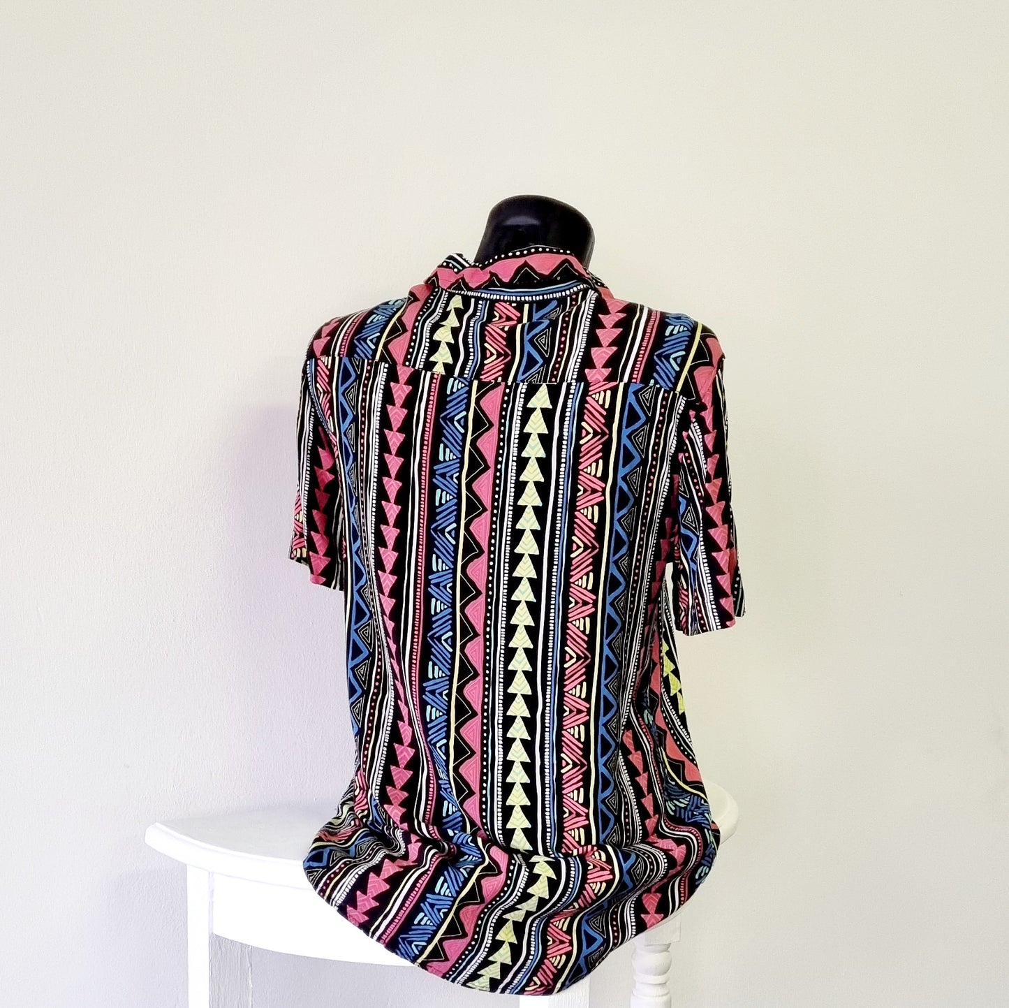 RT - Geo Patterned Relaxed Short Sleeve Shirt
