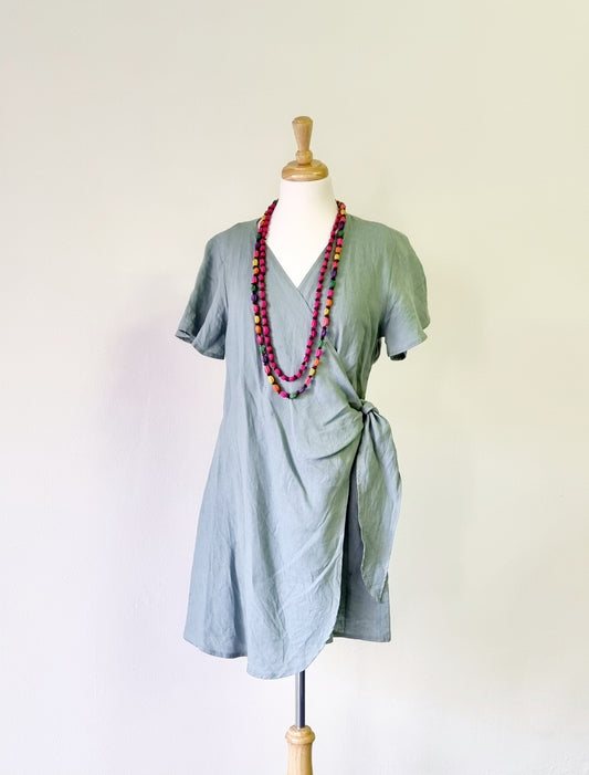 Larsen & Co - Olive Green Lucca Wrap Dress