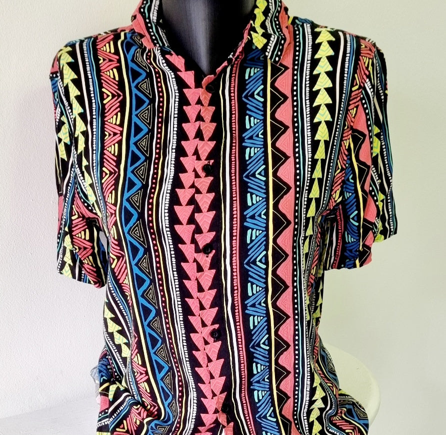 RT - Relaxed geo patterned shirt